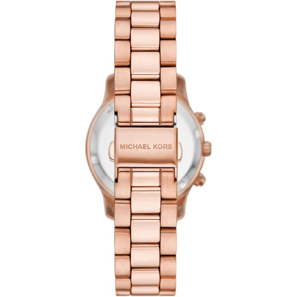 Michael Kors Women’s Chronograph Quartz Stainless Steel Rose Gold Dial 34mm Watch MK7327
