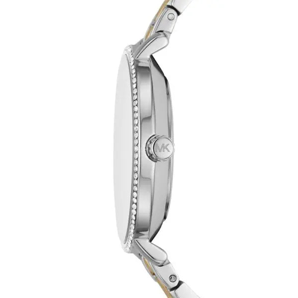 Michael Kors Women’s Quartz Two Tone Stainless Steel Silver Dial 32mm Watch MK1041