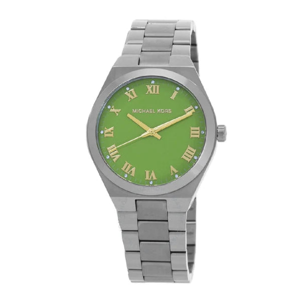 Michael Kors Women’s Quartz Stainless Steel Parrot Green Dial 37mm Watch MK7463