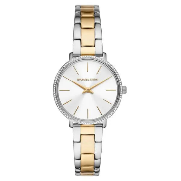 Michael Kors Women’s Quartz Two Tone Stainless Steel Silver Dial 32mm Watch MK1041
