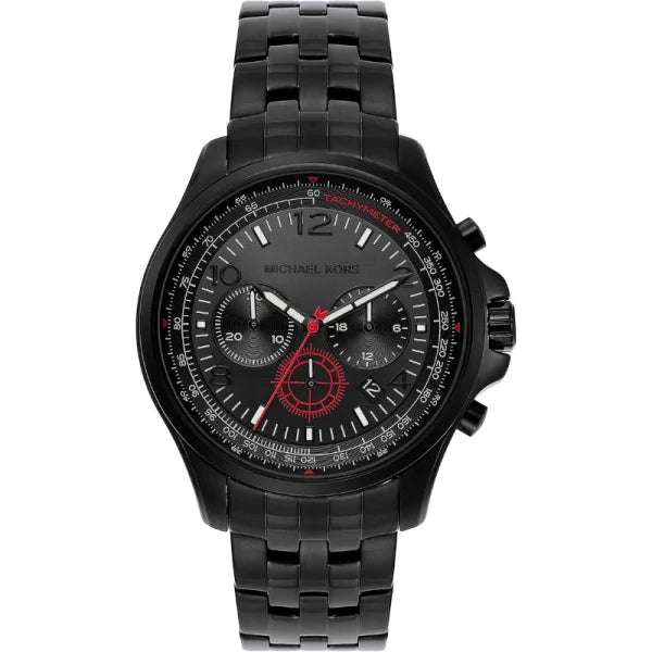 Michael Kors Men’s Chronograph Quartz Black Stainless Steel Black Dial 44mm Watch MK9127
