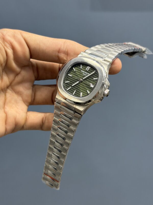 NEW COLLECTION SILVER WITH OLIVE GREEN DIAL AUTOMATIC WATCH