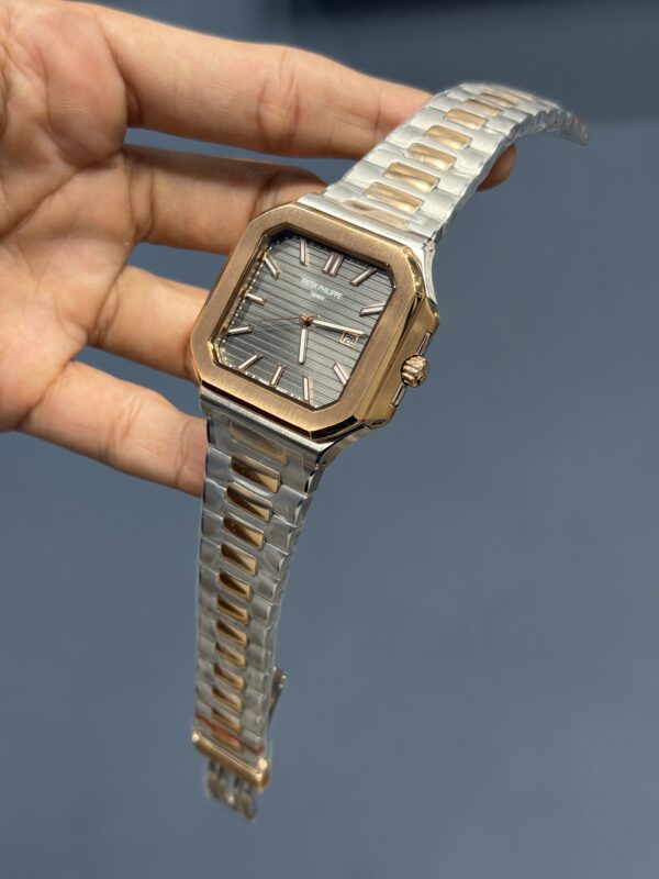 NEW COLLECTION ROSE TWO TONE WITH GREY DIAL QUARTZ WATCH