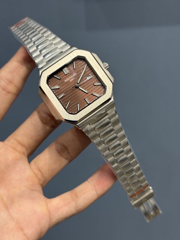 NEW COLLECTION SILVER WITH BROWN DIAL QUARTZ WATCH