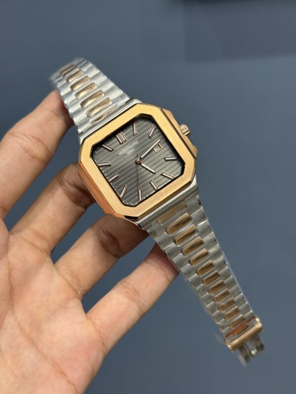 NEW COLLECTION ROSE TWO TONE WITH GREY DIAL QUARTZ WATCH
