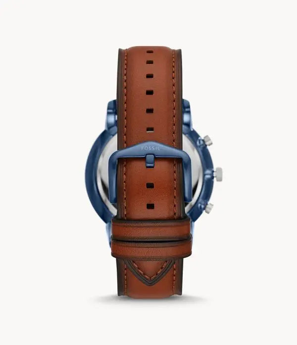Fossil Men’s Quartz Leather Strap Blue Dial 44mm Watch FS5791