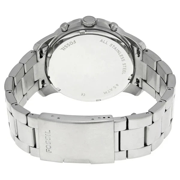Fossil Men’s Chronograph Quartz Silver Stainless Steel Blue Dial 44mm Watch FS5238