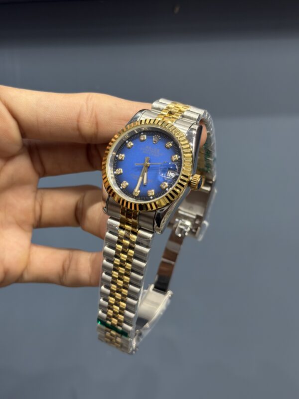 NEW COLLECTION 36 TWO TONE YELLOW GOLD WITH BLUE DIAL AUTOMATIC WATCH ZR FACTORY