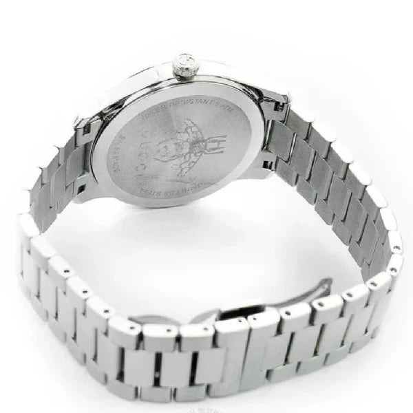 Gucci Women’s Quartz Swiss Made Silver Stainless Steel White Dial 38mm Watch YA1264028A