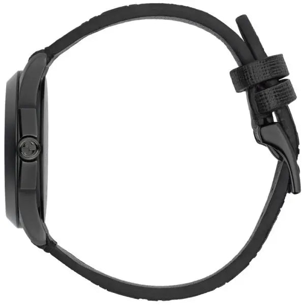Gucci Unisex Swiss Made Quartz Black Silicone Strap Black Dial 38mm Watch YA1264019