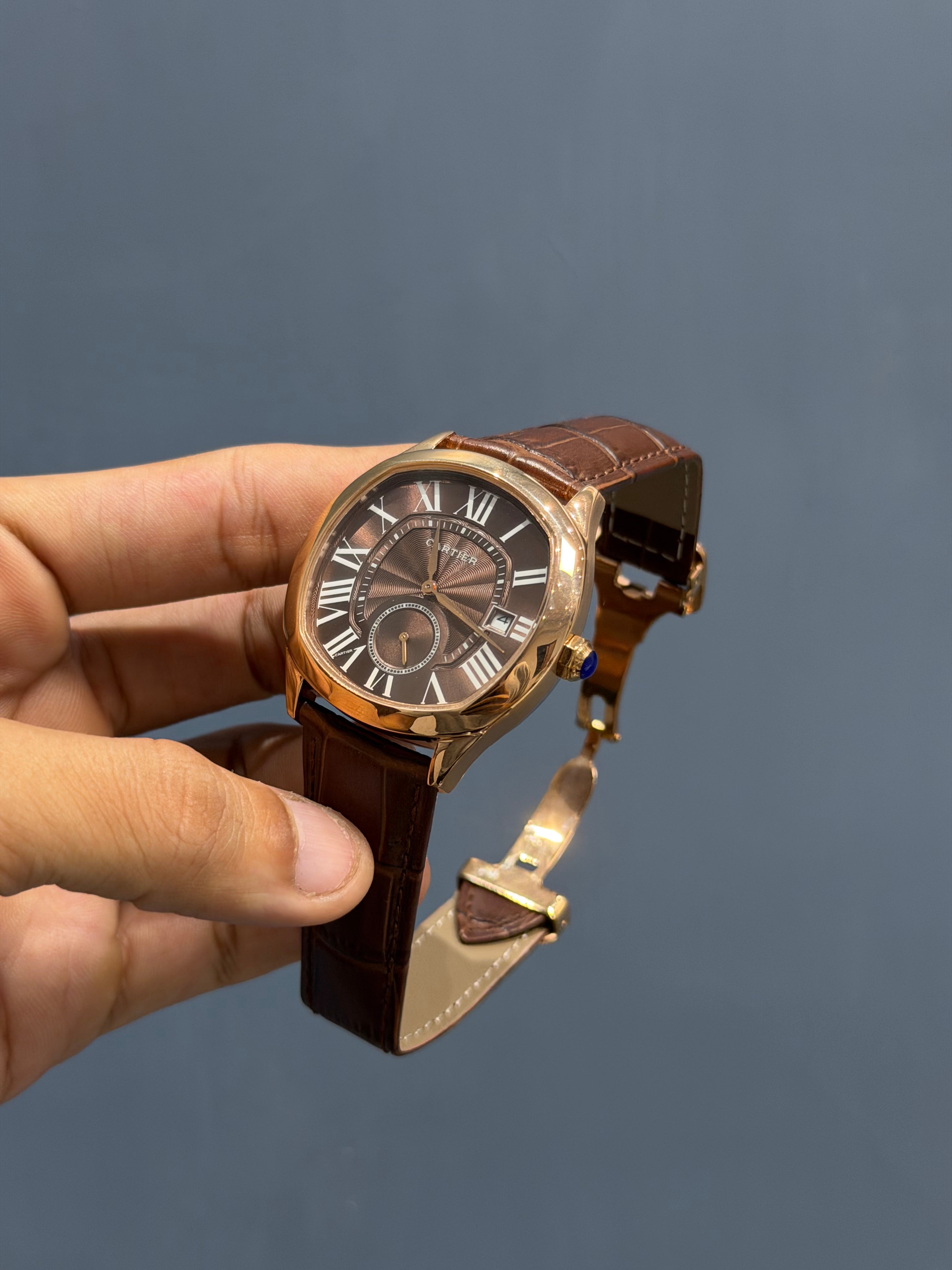 NEW COLLECTION ROSE CASE WITH ROSE DIAL & ROSE LEATHER STRAP
