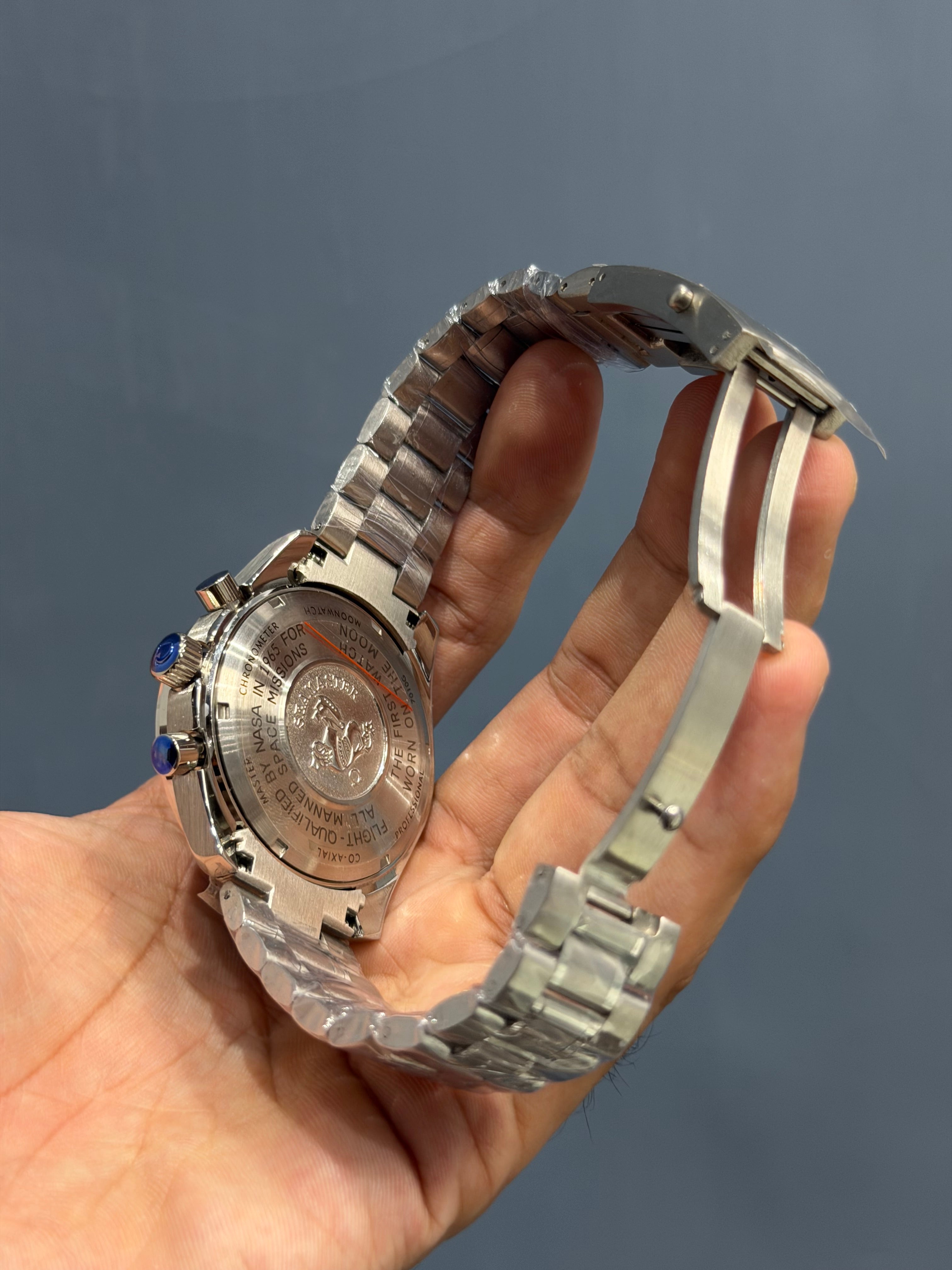 NEW COLLECTION CHRONOGRAPH SILVER WITH WHITE DIAL CHAIN WATCH