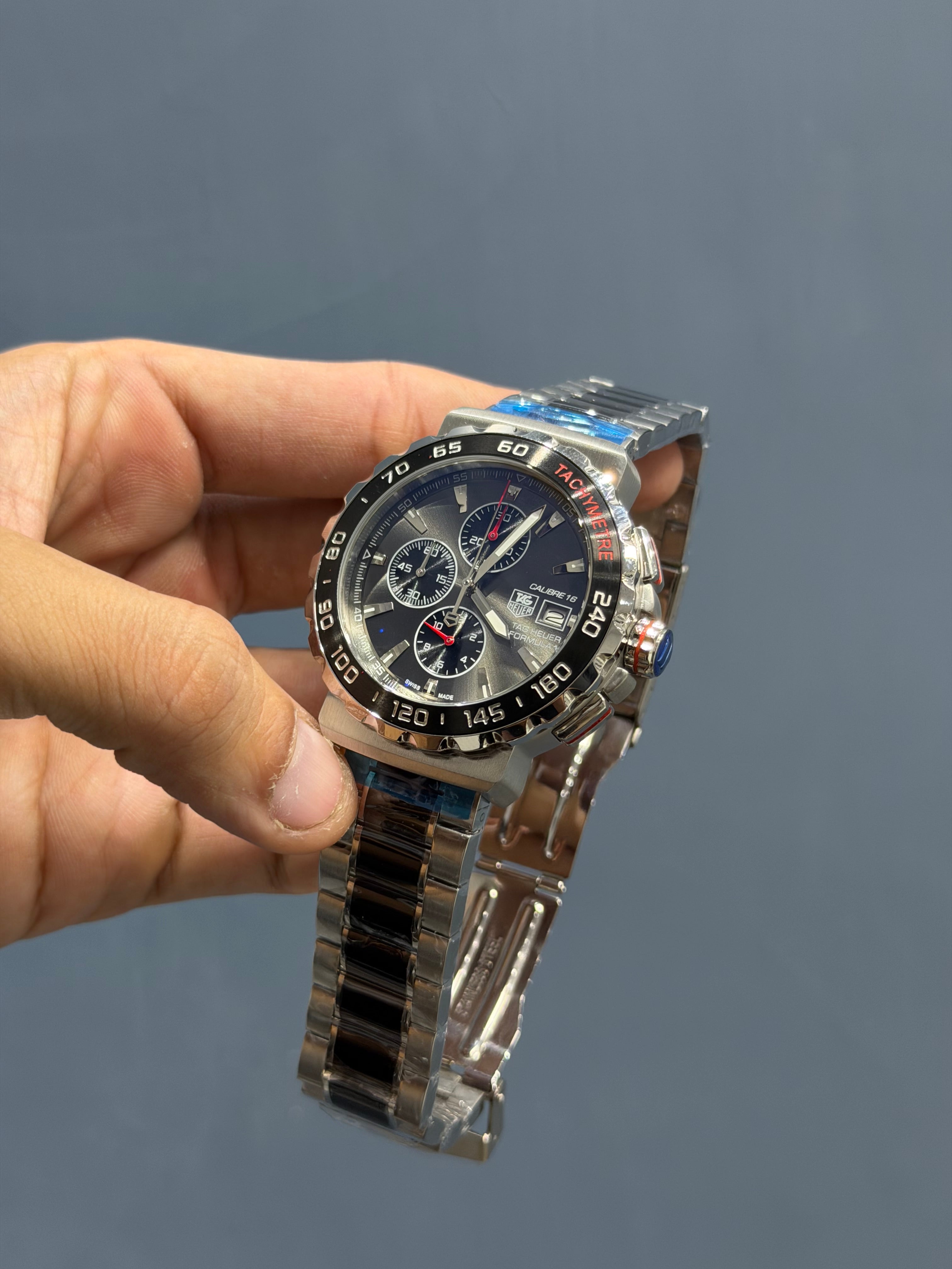 NEW COLLECTION CALIBRE 16 CHRONOGRAPH TWOTONE BLACK WITH BLACK DIAL & BEZEL