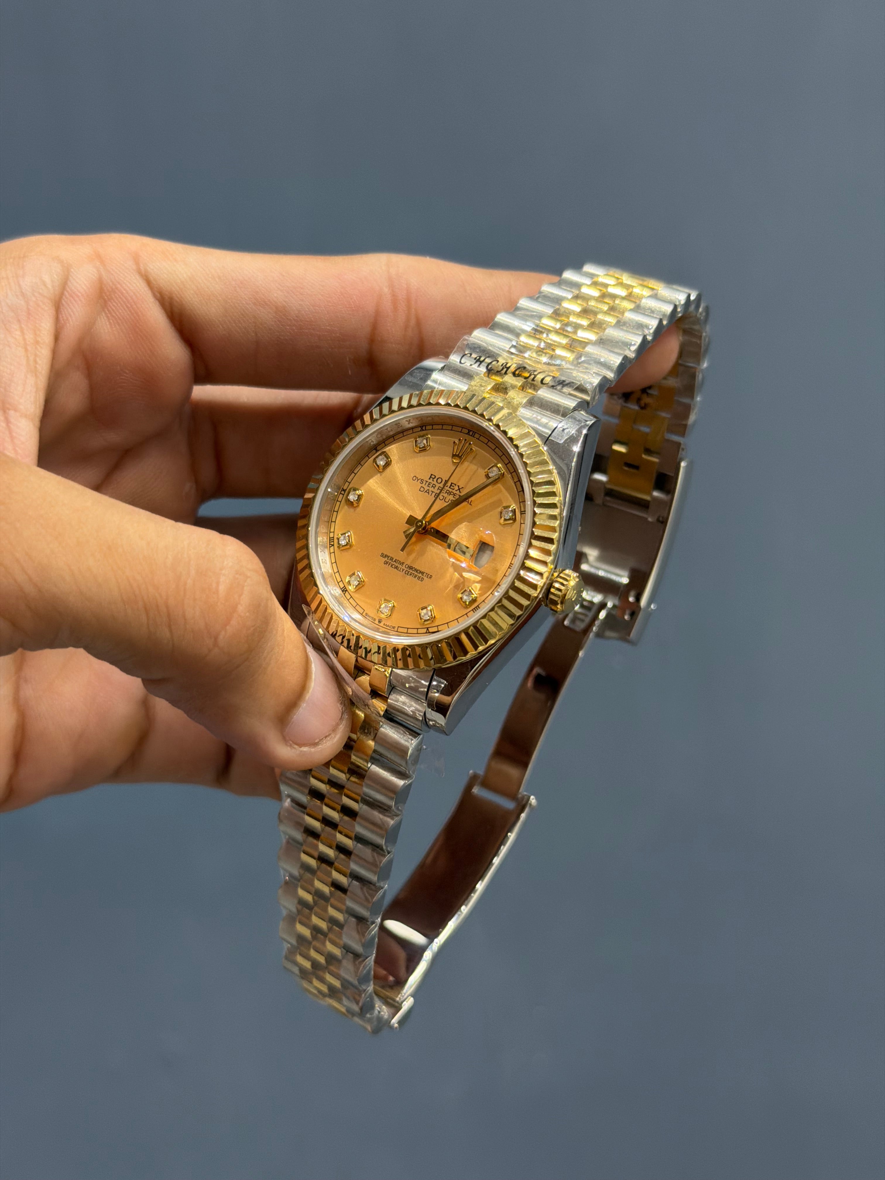 NEW COLLECTION 41 YELLOW GOLD TWO TONE WITH YELLOW DIAL OZ FACTORY