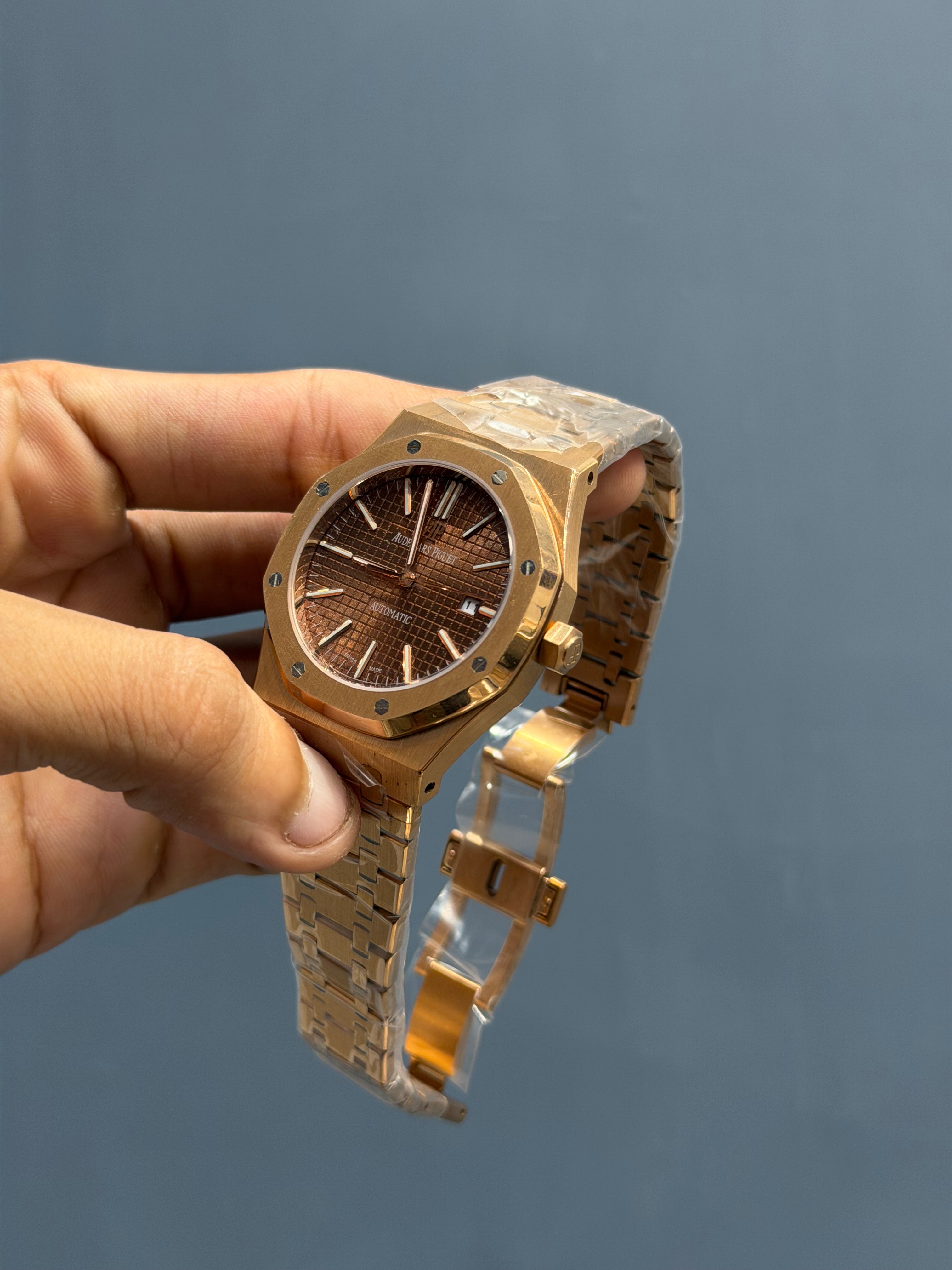 NEW COLLECTION ROSE WITH CHOCO DIAL CHAIN WATCH FOR MEN