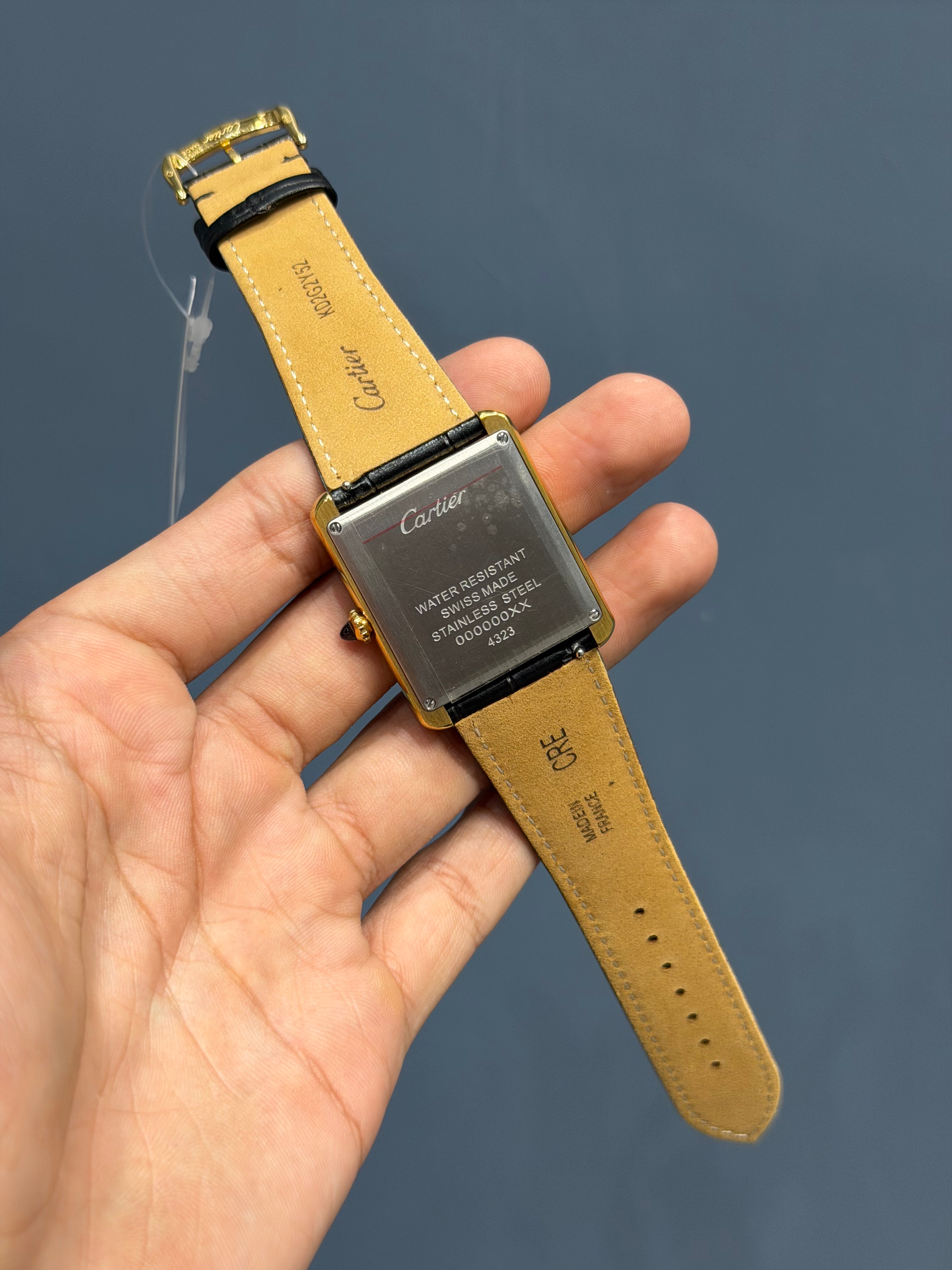 NEW COLLECTION YELLOW GOLD CASE WITH BLACK DIAL & LEATHER STRAP WATCH