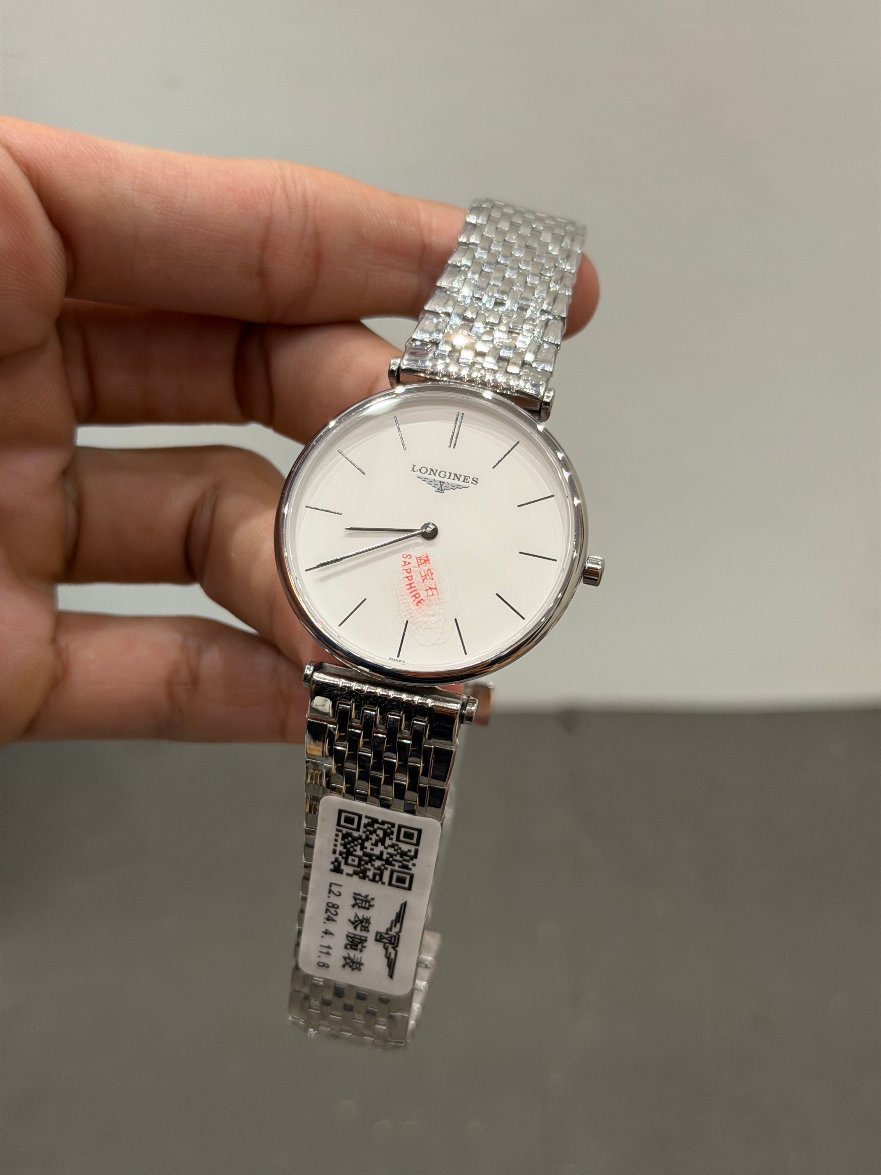 NEW COLLECTION SILVER WITH PEARL DIAL CHAIN WATCH