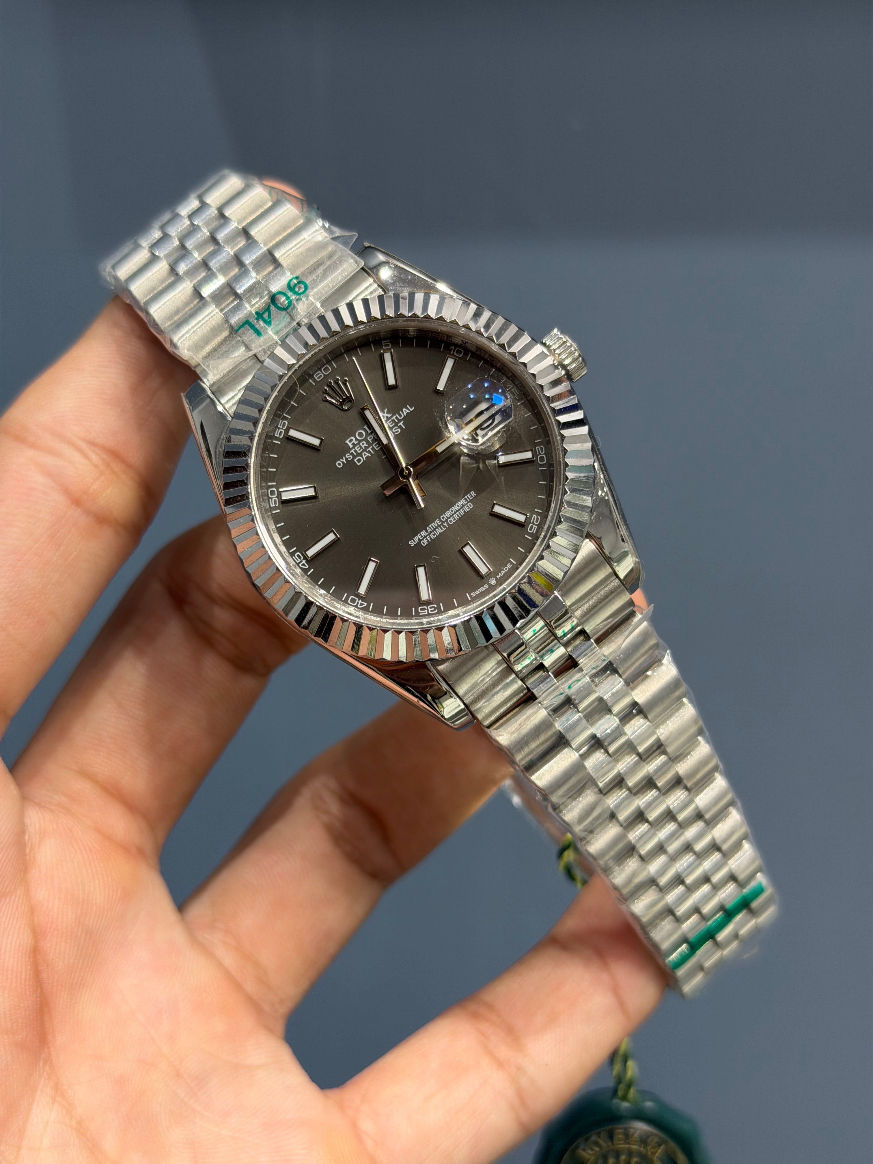 NEW COLLECTION 40 SILVER WITH GREY DIAL AUTOMATIC WATCH YZ MADE