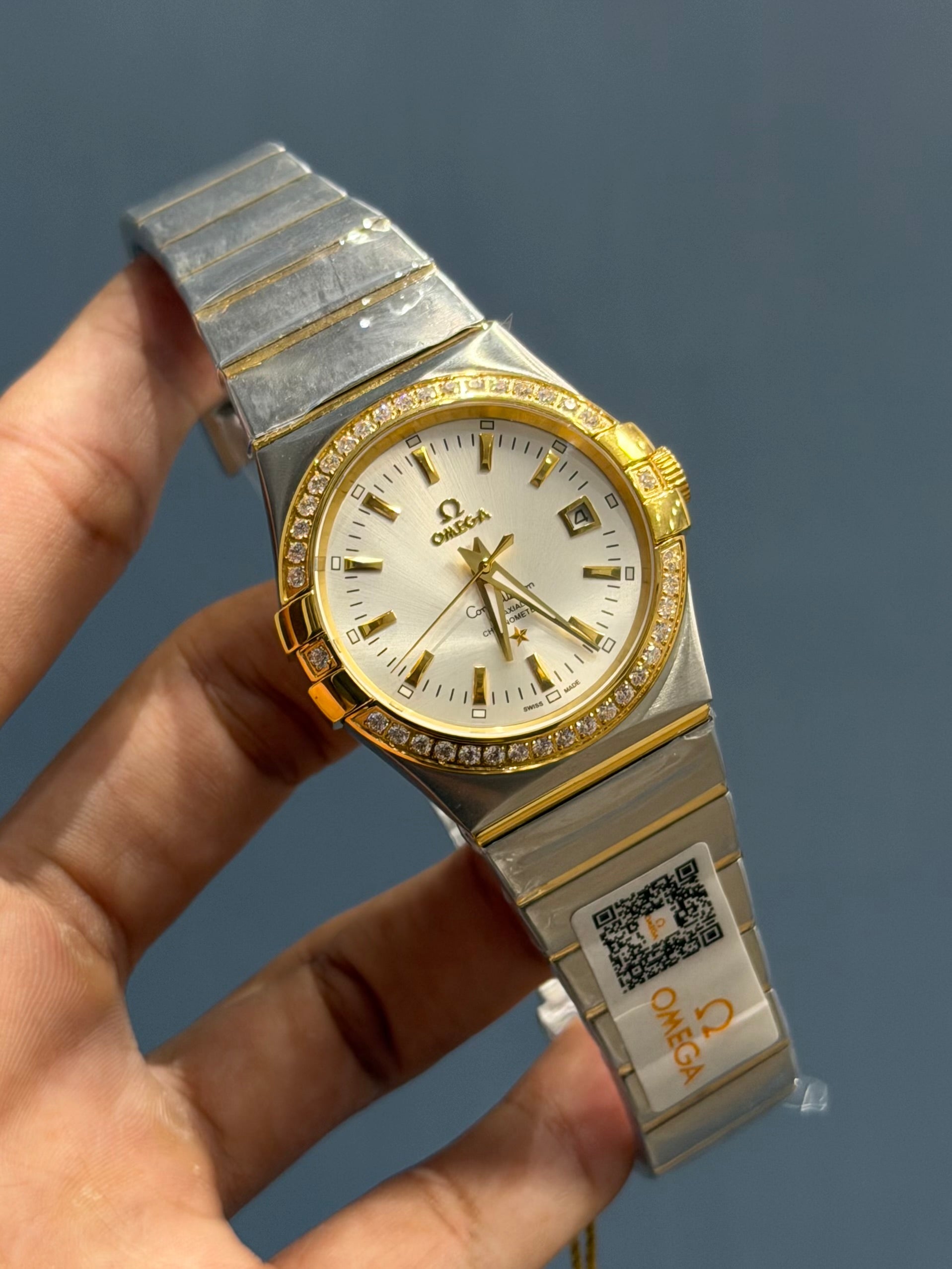 NEW COLLECTION TWO TONE YELLOW GOLD WITH WHITE DIAL WATCH FOR MEN