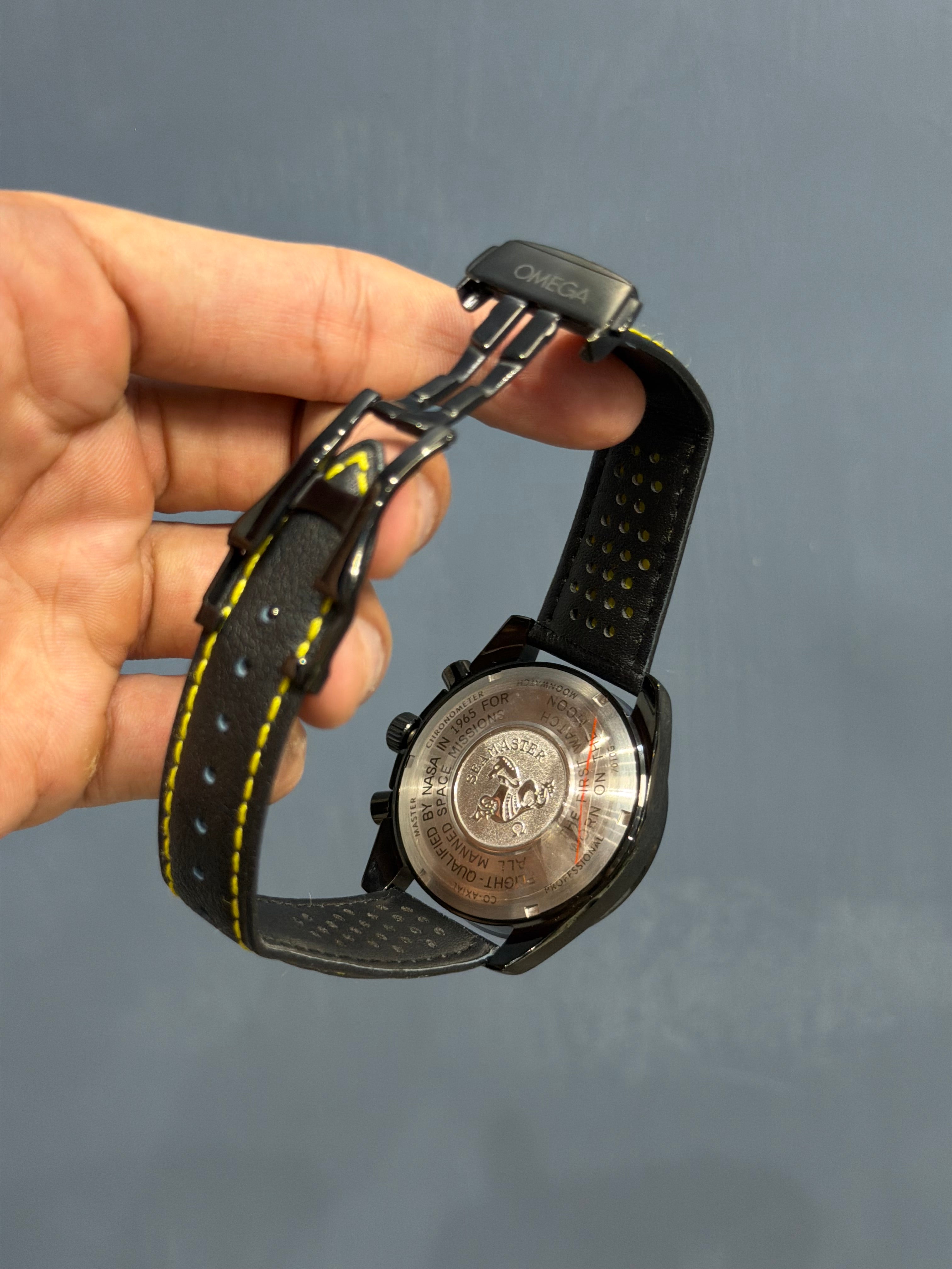 NEW COLLECTION ALL BLACK CASE WITH DIAL & BLACK LEATHER STRAP