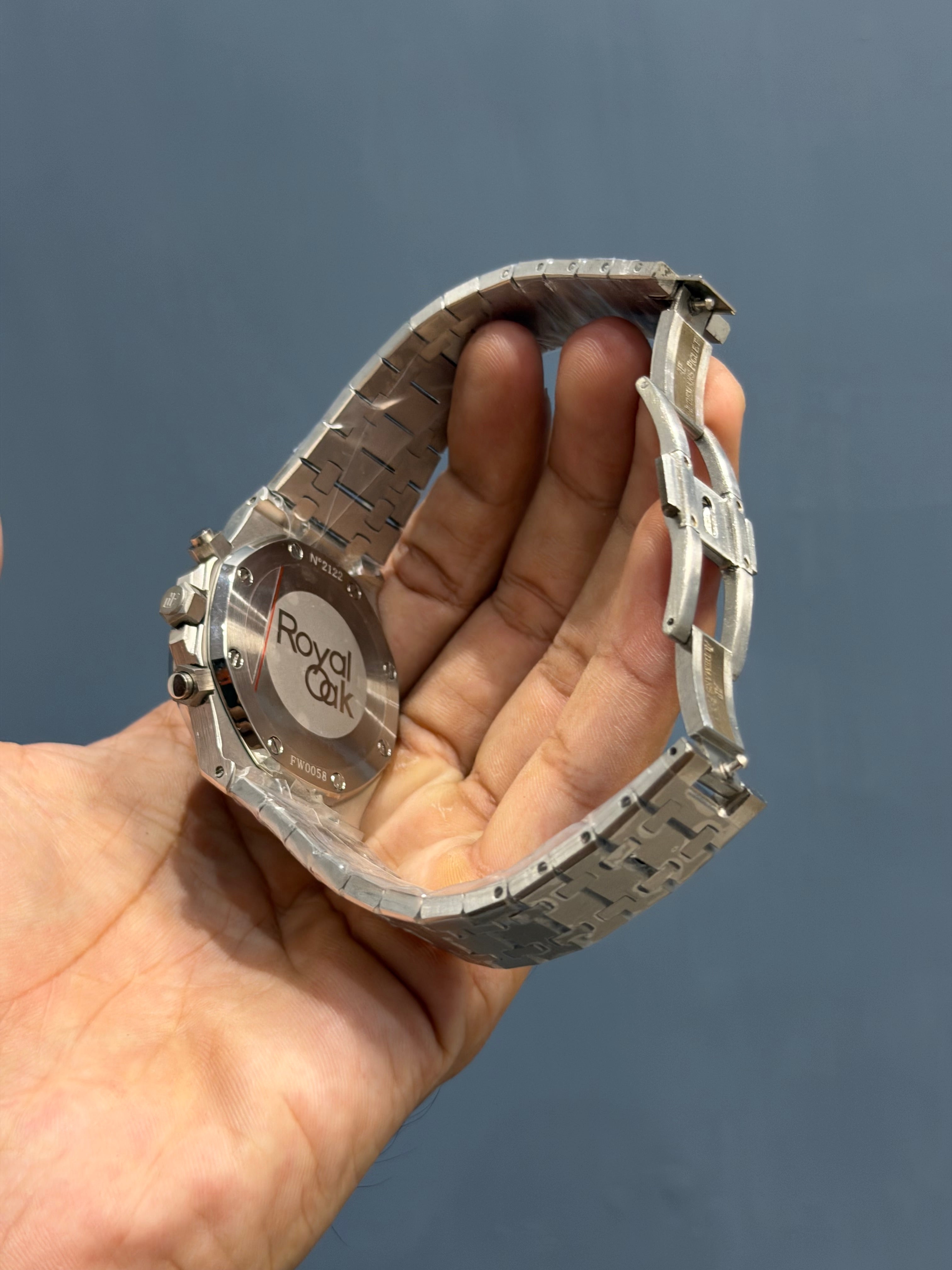 NEW COLLECTION CHRONOGRAPH SILVER WITH GREEN DIAL CHAIN WATCH