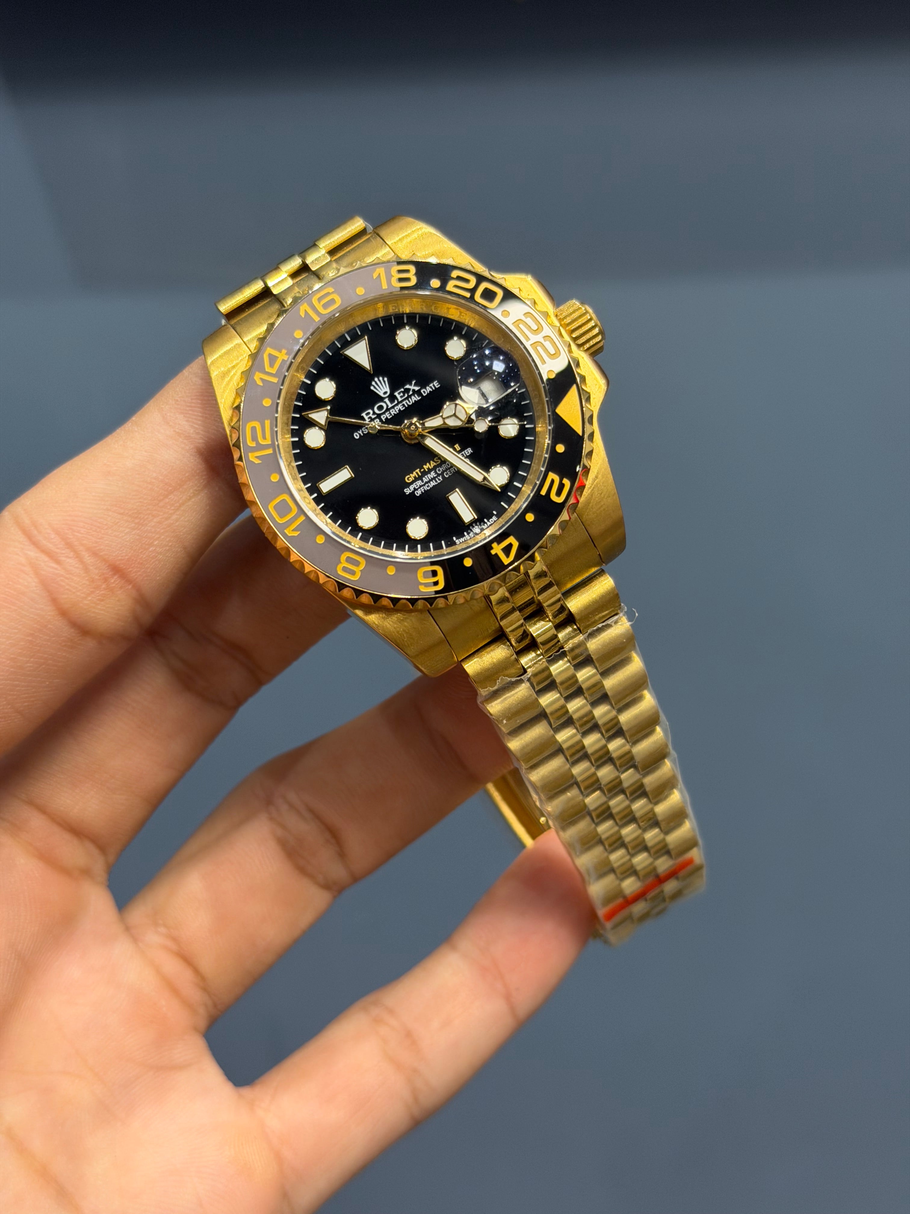 NEW COLLECTION GMT 40 YELLOW GOLD WITH BLACK DIAL & ZR FACTORY