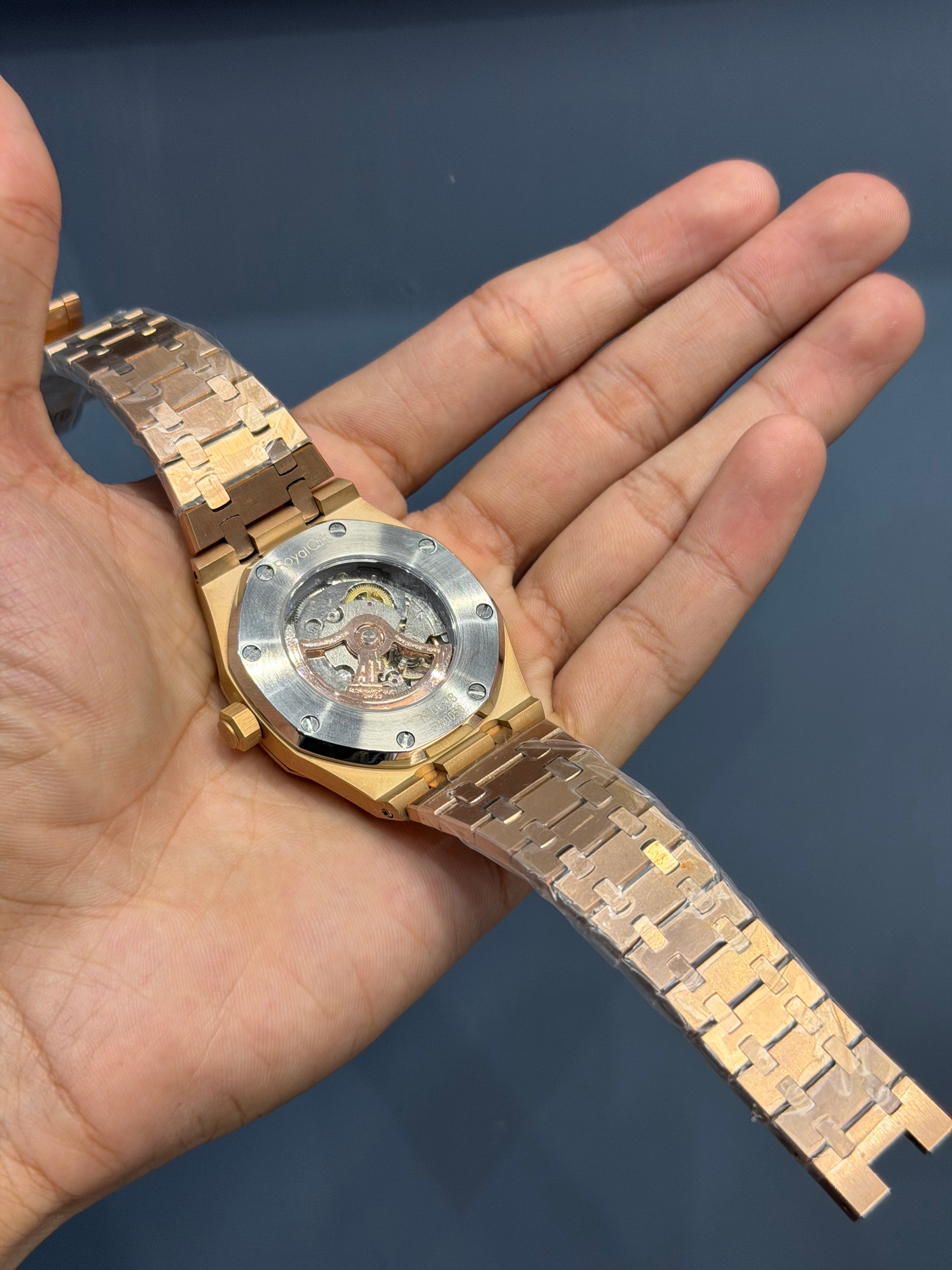 NEW COLLECTION ROSE WITH BLUE DIAL CHAIN WATCH FOR MEN