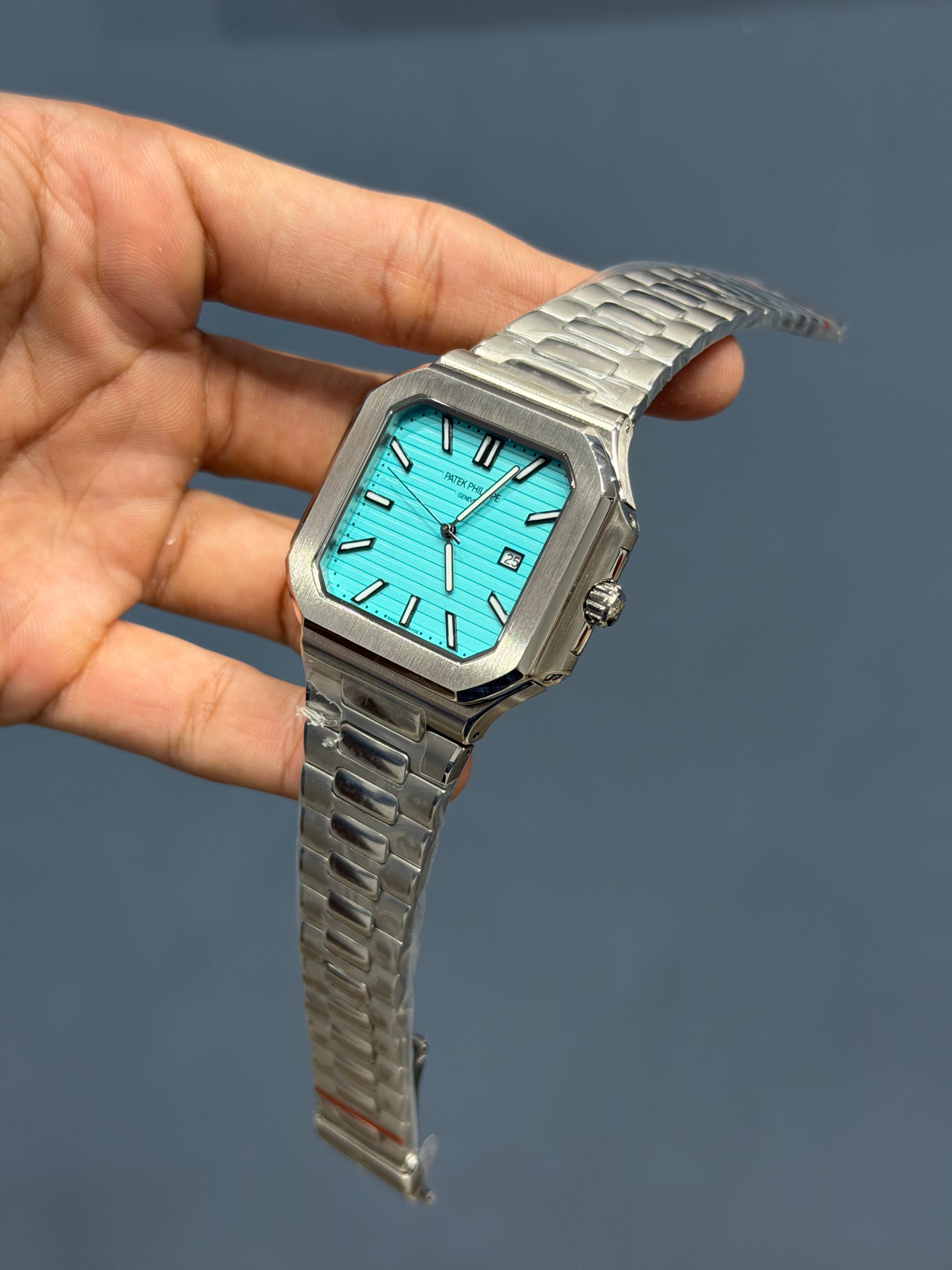 NEW COLLECTION SILVER WITH TIFFANY DIAL QUARTZ WATCH
