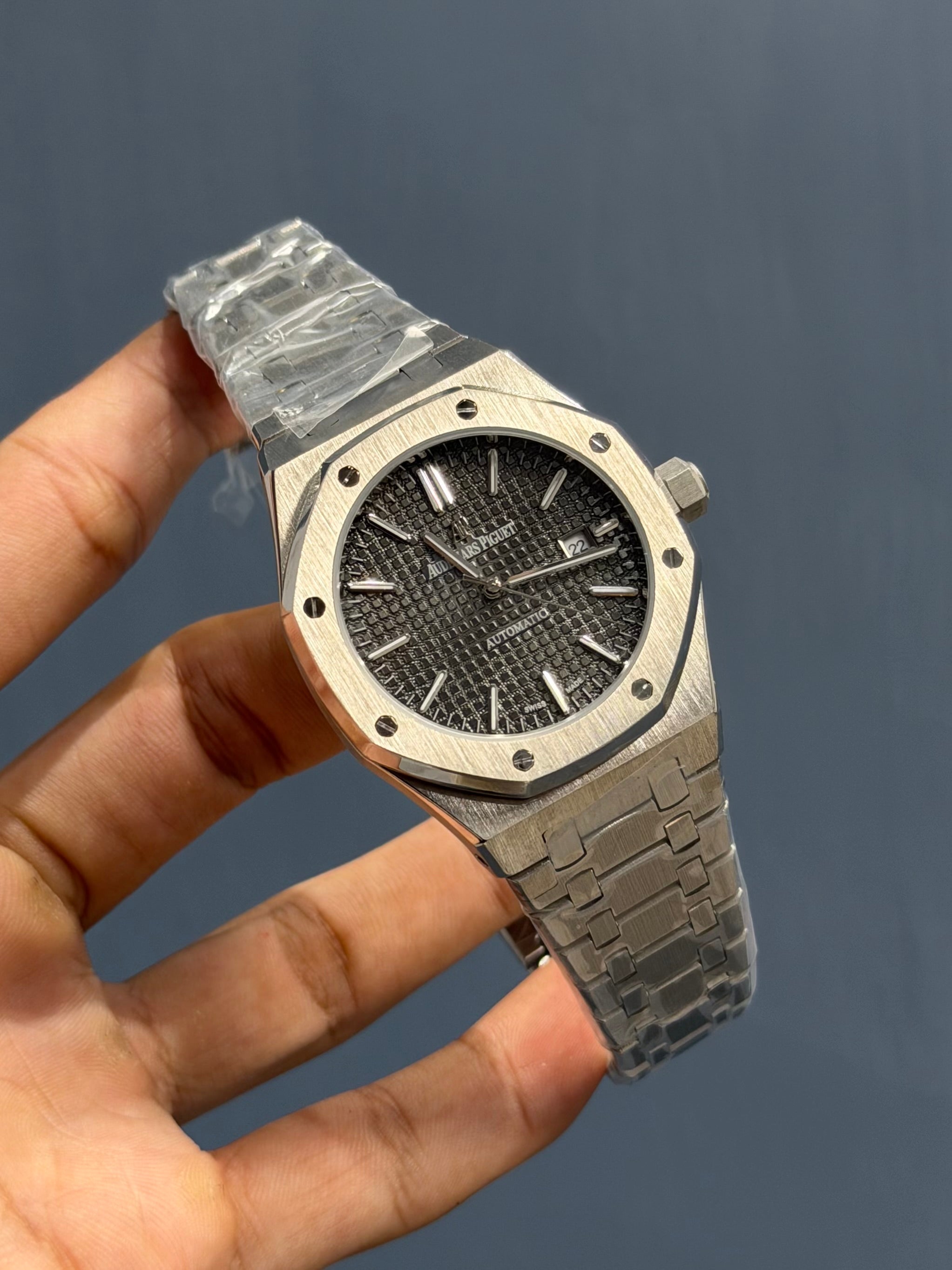 NEW COLLECTION SILVER WITH GREY DIAL CHAIN WATCH FOR MEN