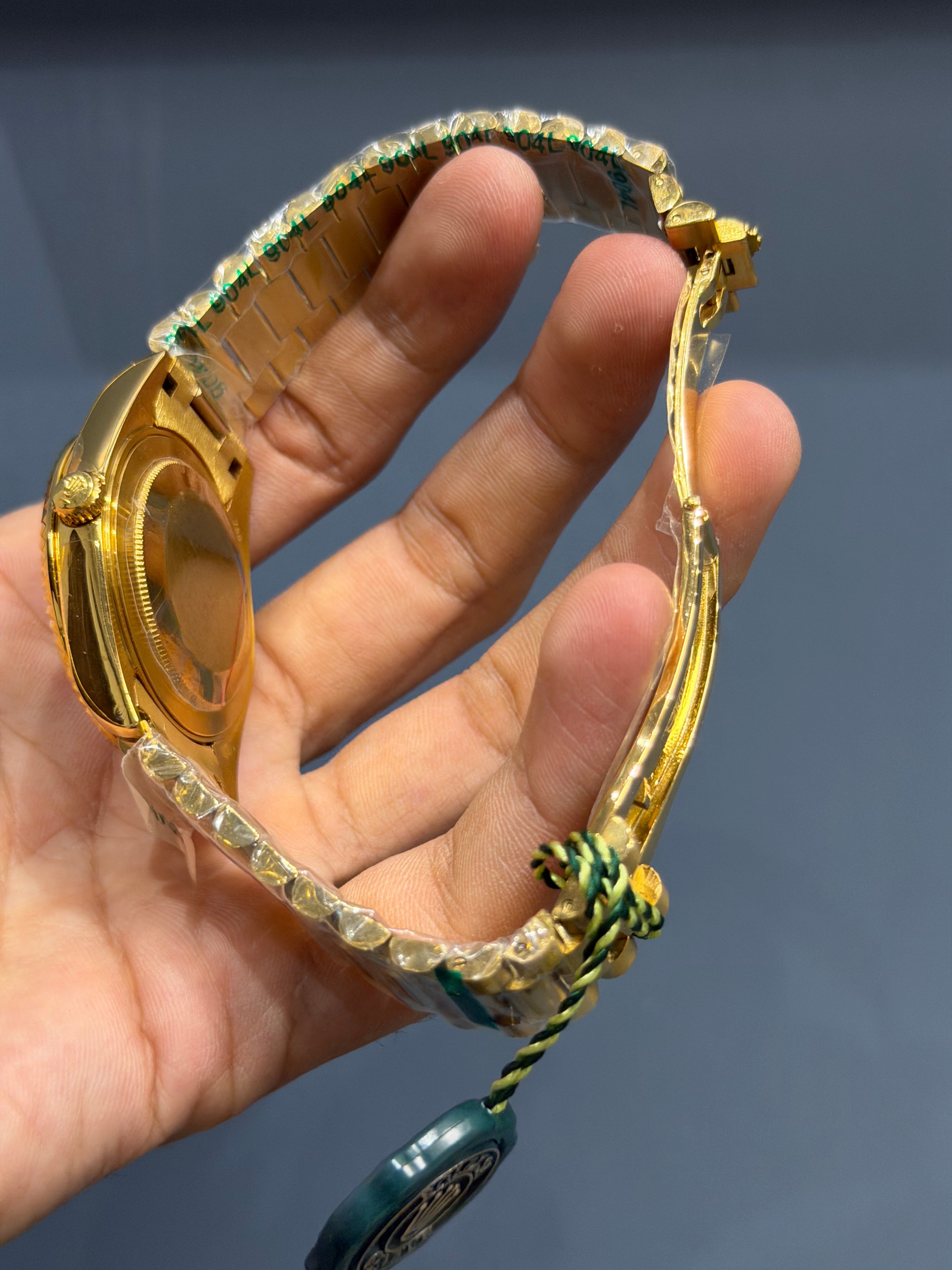 NEW COLLECTION 40MM YELLOW GOLD WITH SMOKE GREEN DIAL ROMAN FIGURE YZ MADE