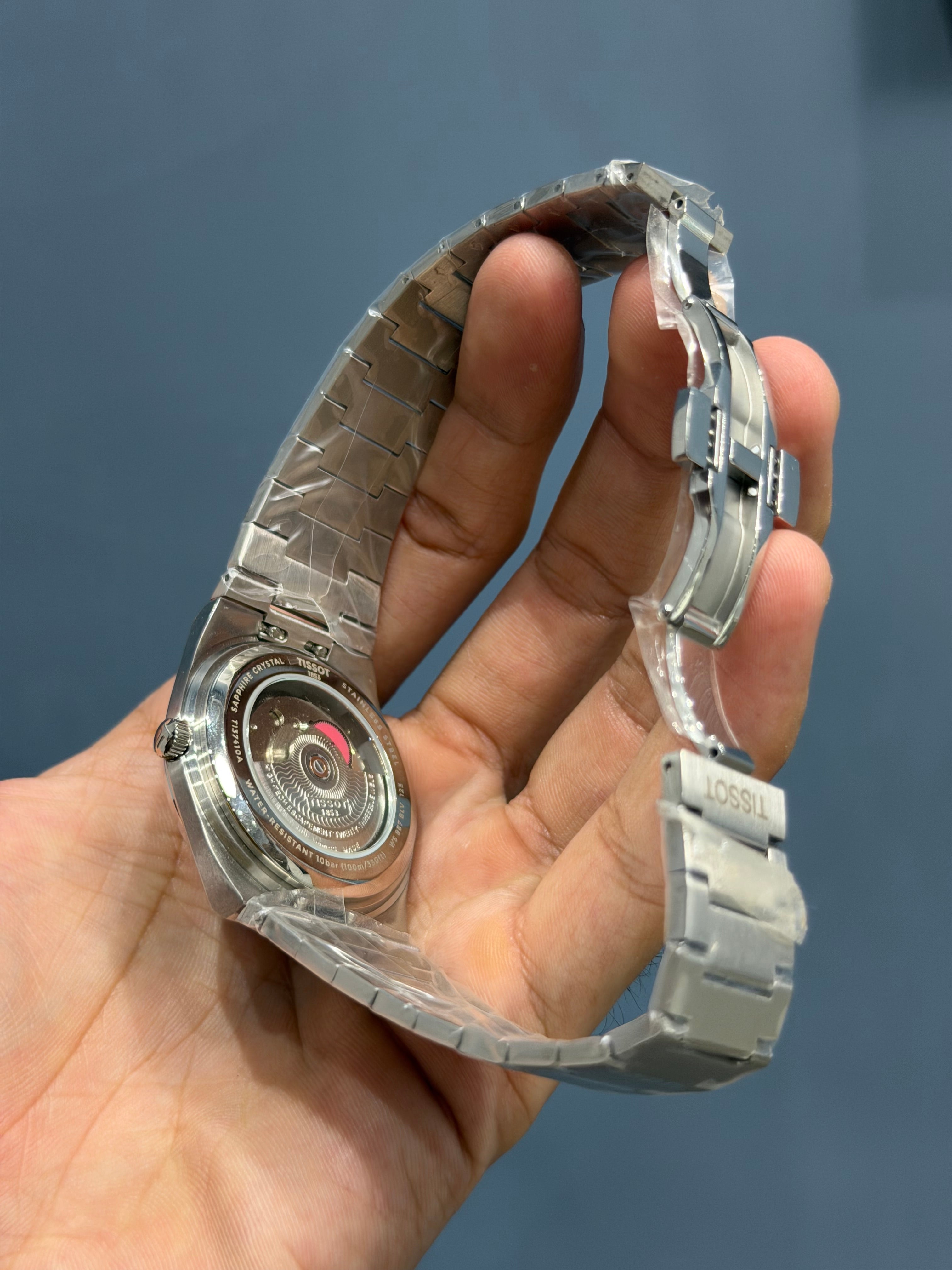 NEW COLLECTION SILVER WITH GREEN TEXTURED DIAL STAINLESS STEEL AUTOMATIC WATCH