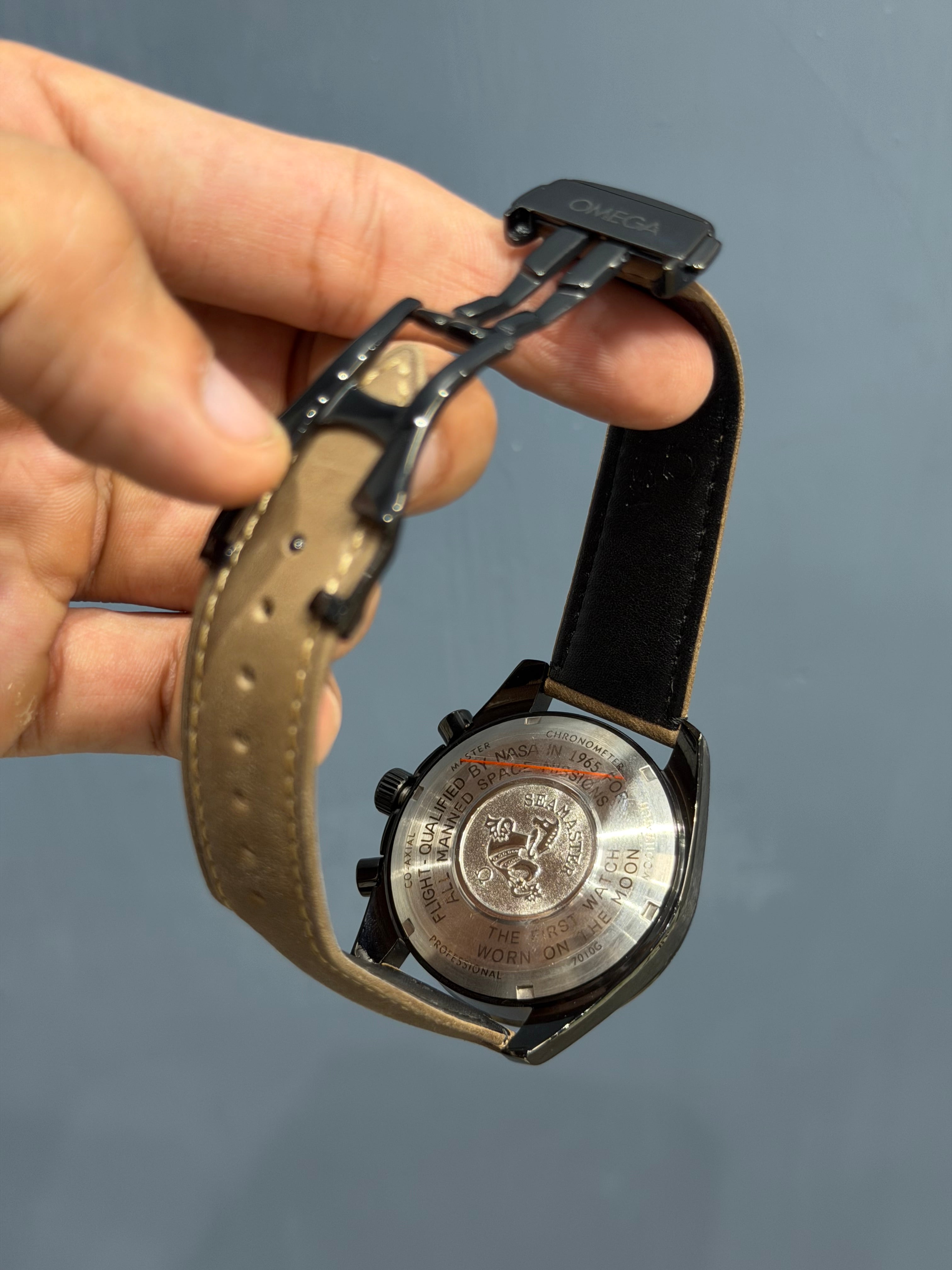 NEW COLLECTION ALL BLACK CASE WITH BLACK DIAL & BROWN LEATHER STRAP