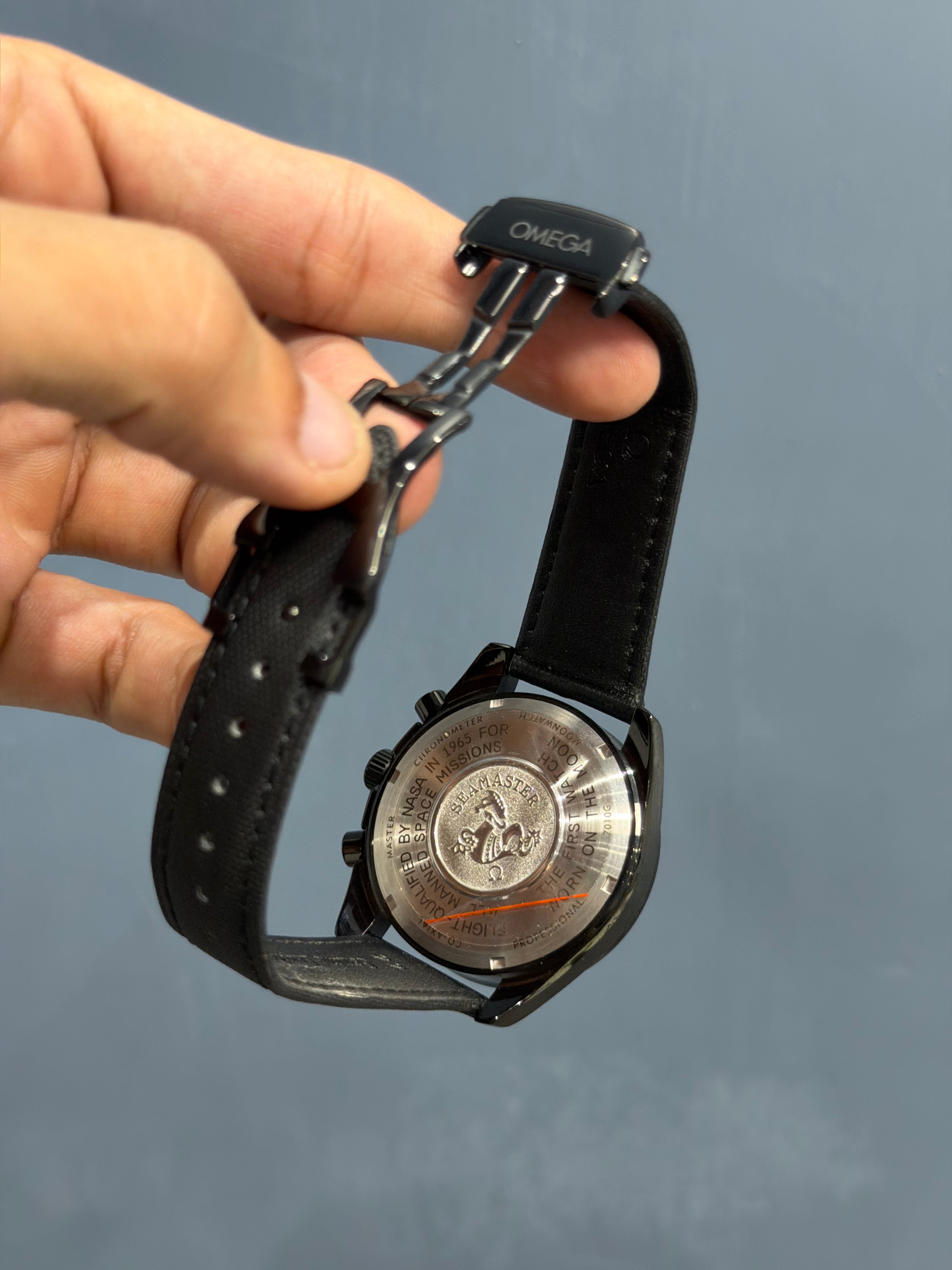 NEW COLLECTION ALL BLACK CASE WITH DIAL & BLACK LEATHER STRAP