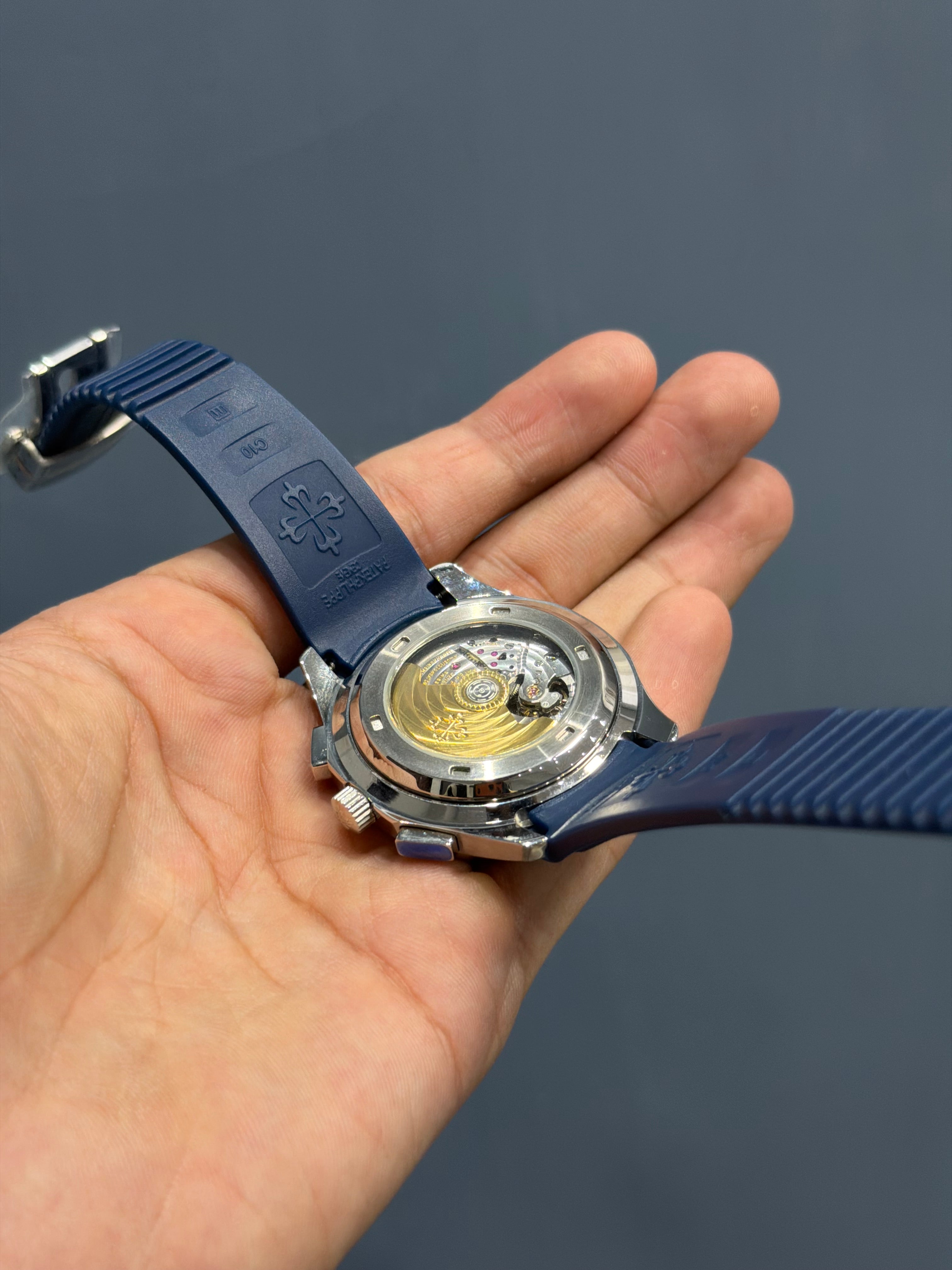 NEW COLLECTION SİLVER CASE WITH BLUE DIAL AND STRAP AUTOMATIC WATCH