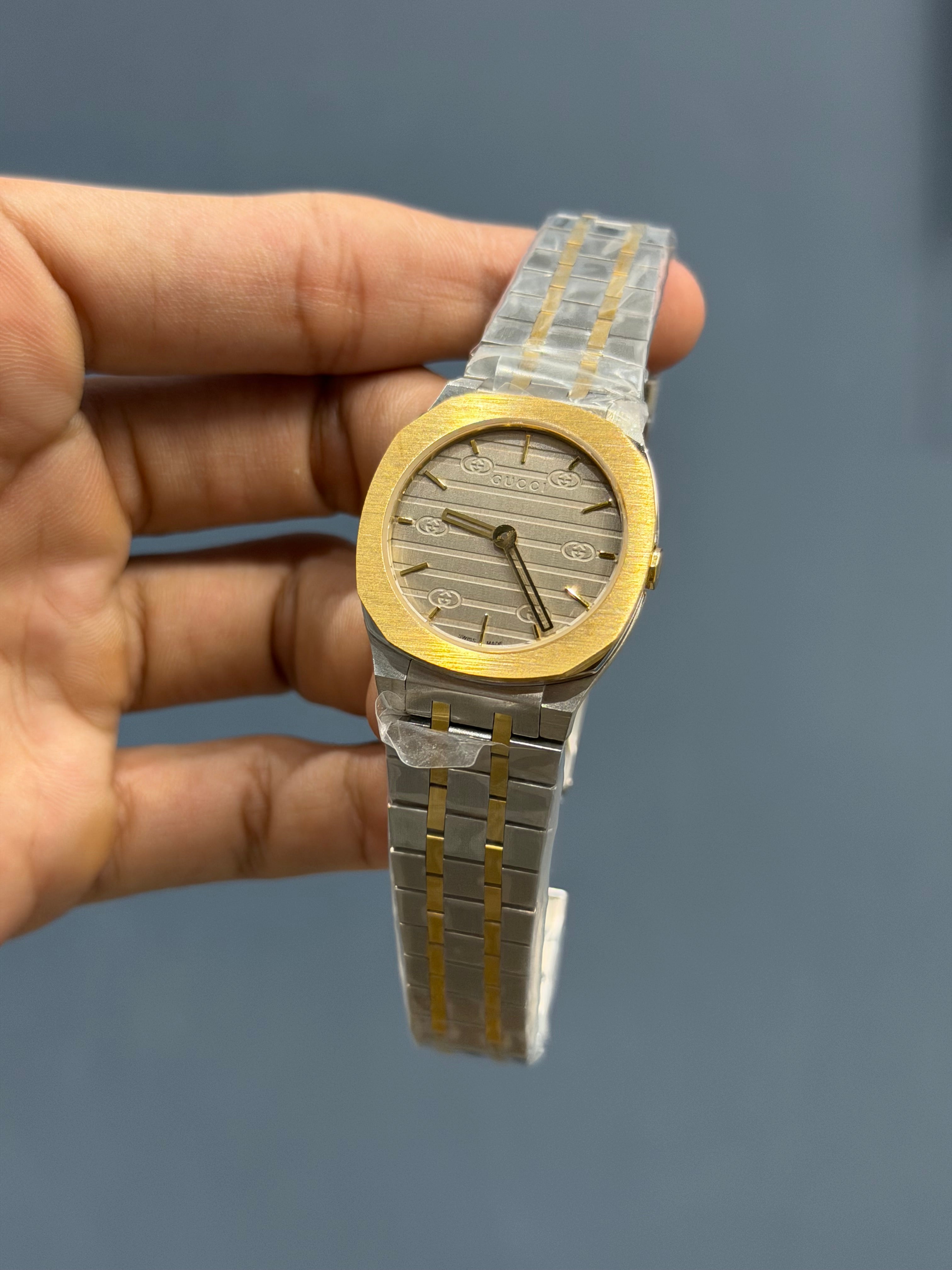NEW COLLECTION TWOTONE GOLD WITH GREY DIAL LADIES WATCH