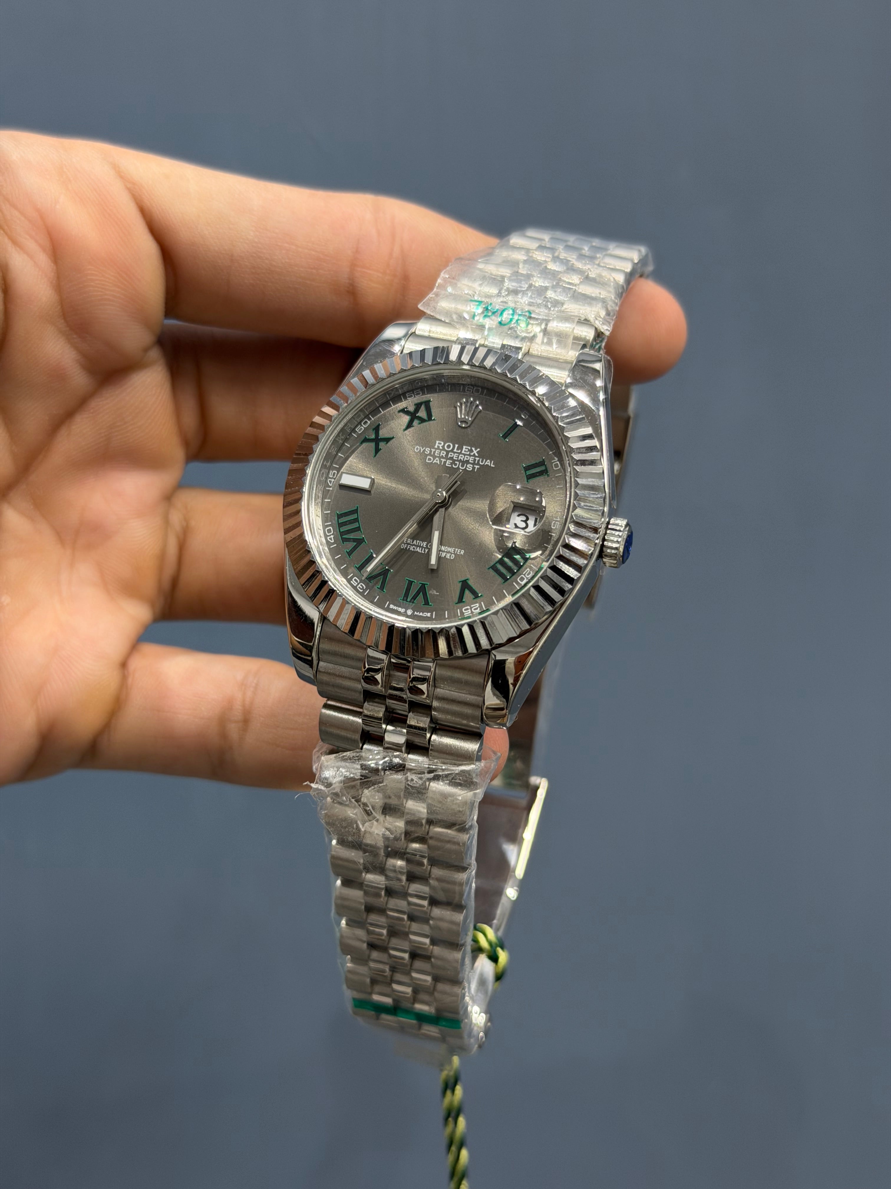 NEW COLLECTION 40 SILVER WITH WIMBELDON DIAL AUTOMATIC WATCH YZ MADE