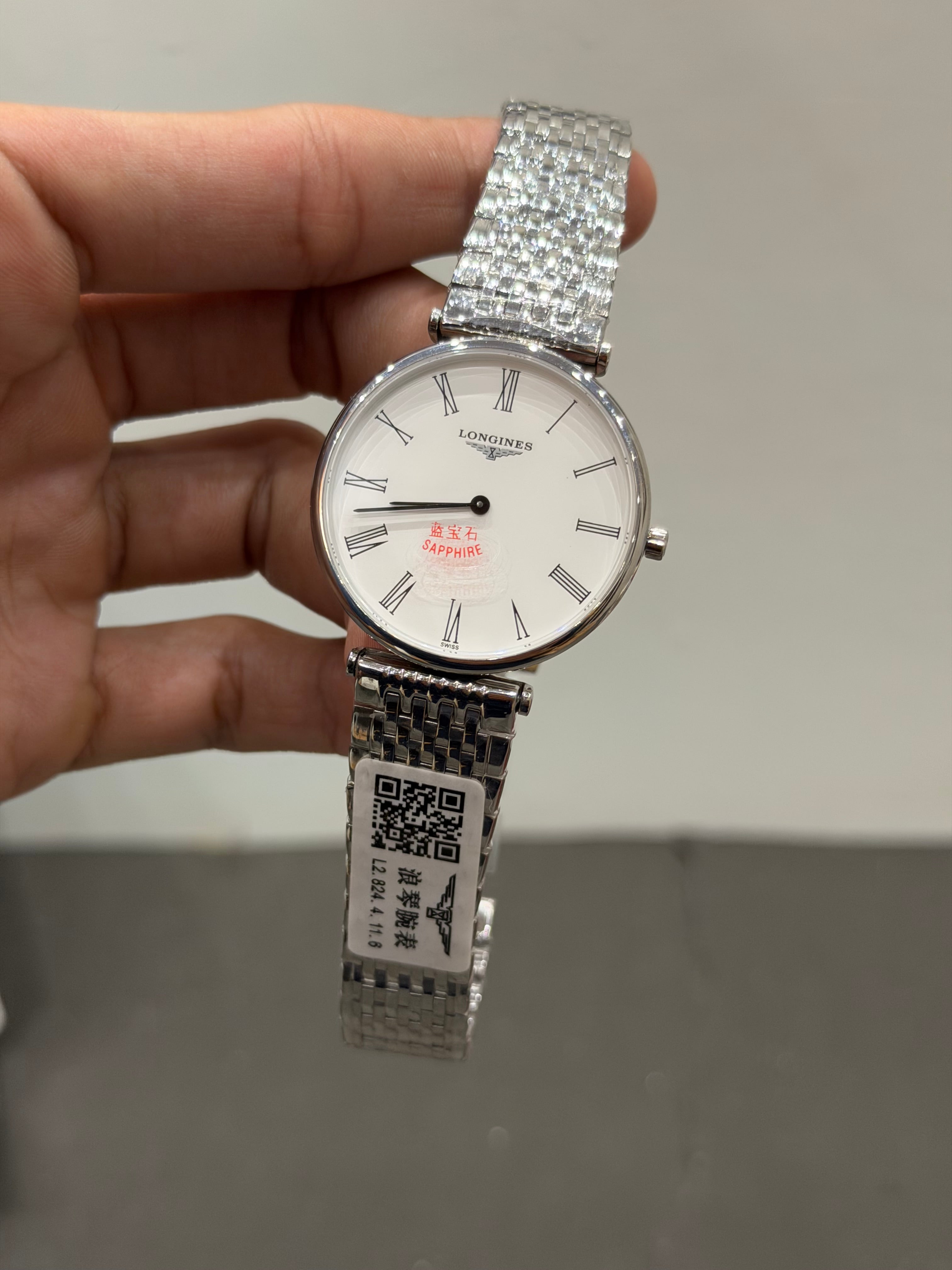 NEW COLLECTION SILVER WITH WHITE DIAL ROMAN FIGURE CHAIN WATCH
