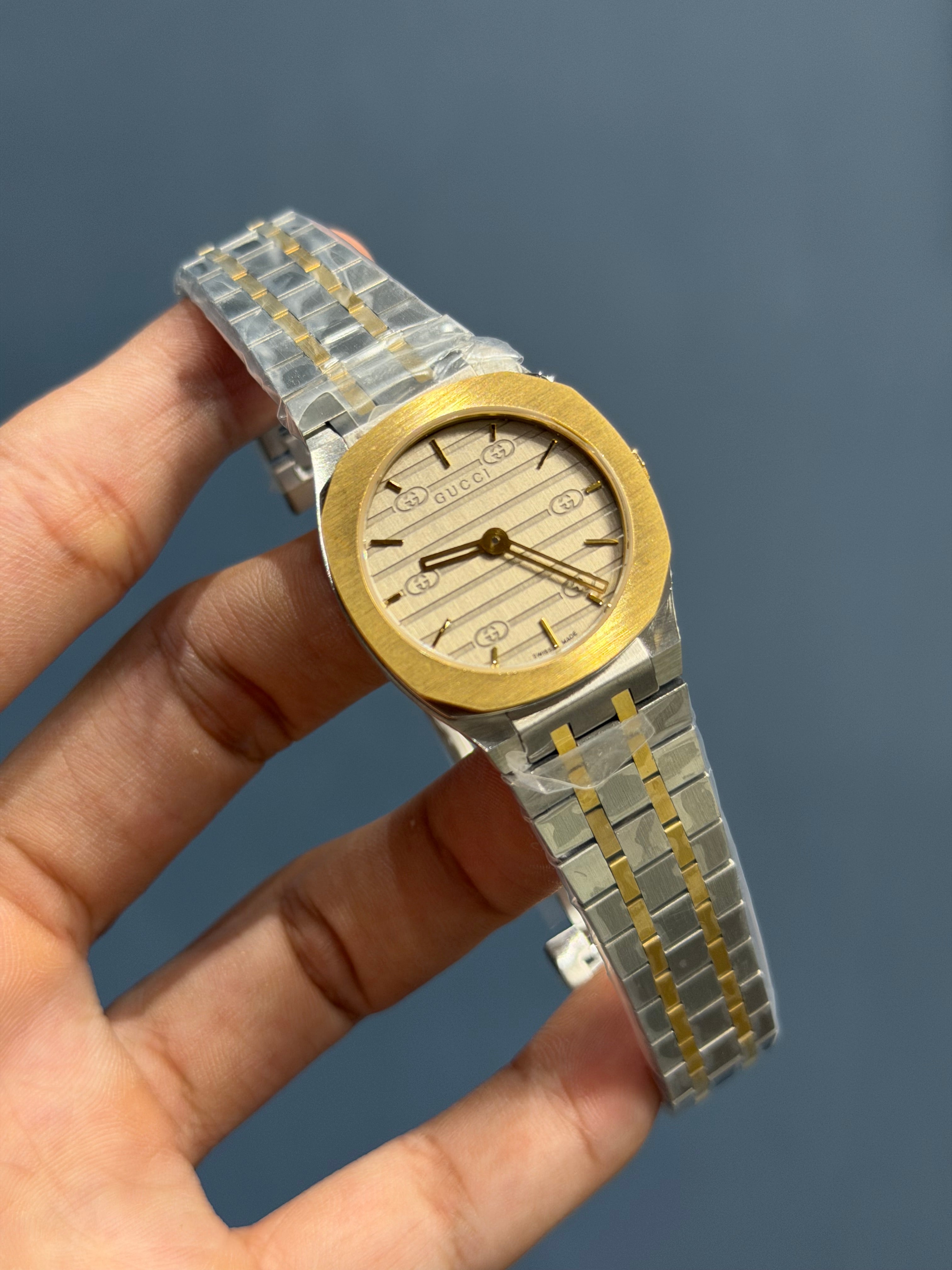 NEW COLLECTION TWOTONE GOLD WITH GREY DIAL LADIES WATCH