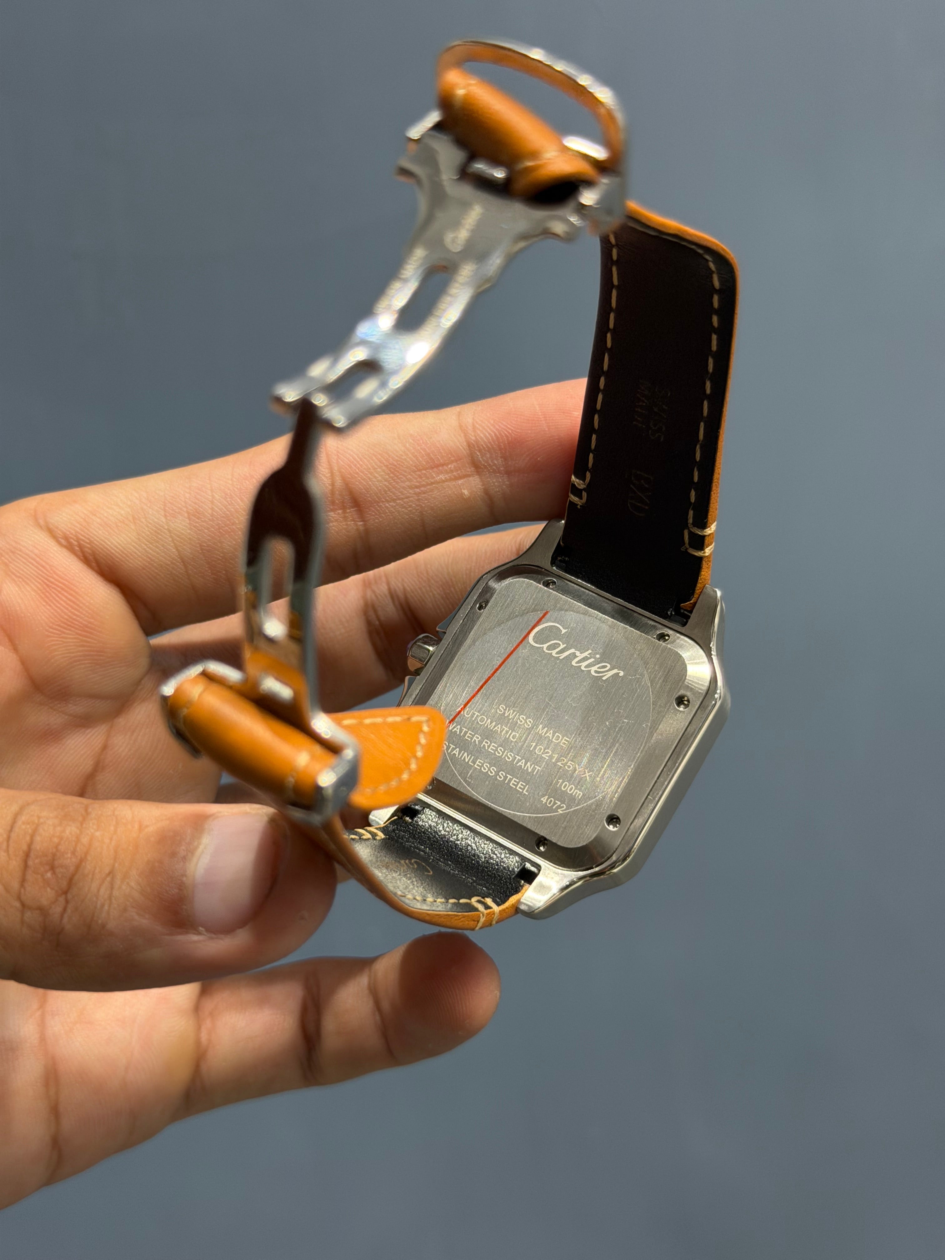 NEW COLLECTION SILVER CASE WITH WHITE DIAL & CAMEL BROWN LEATHER STRAP