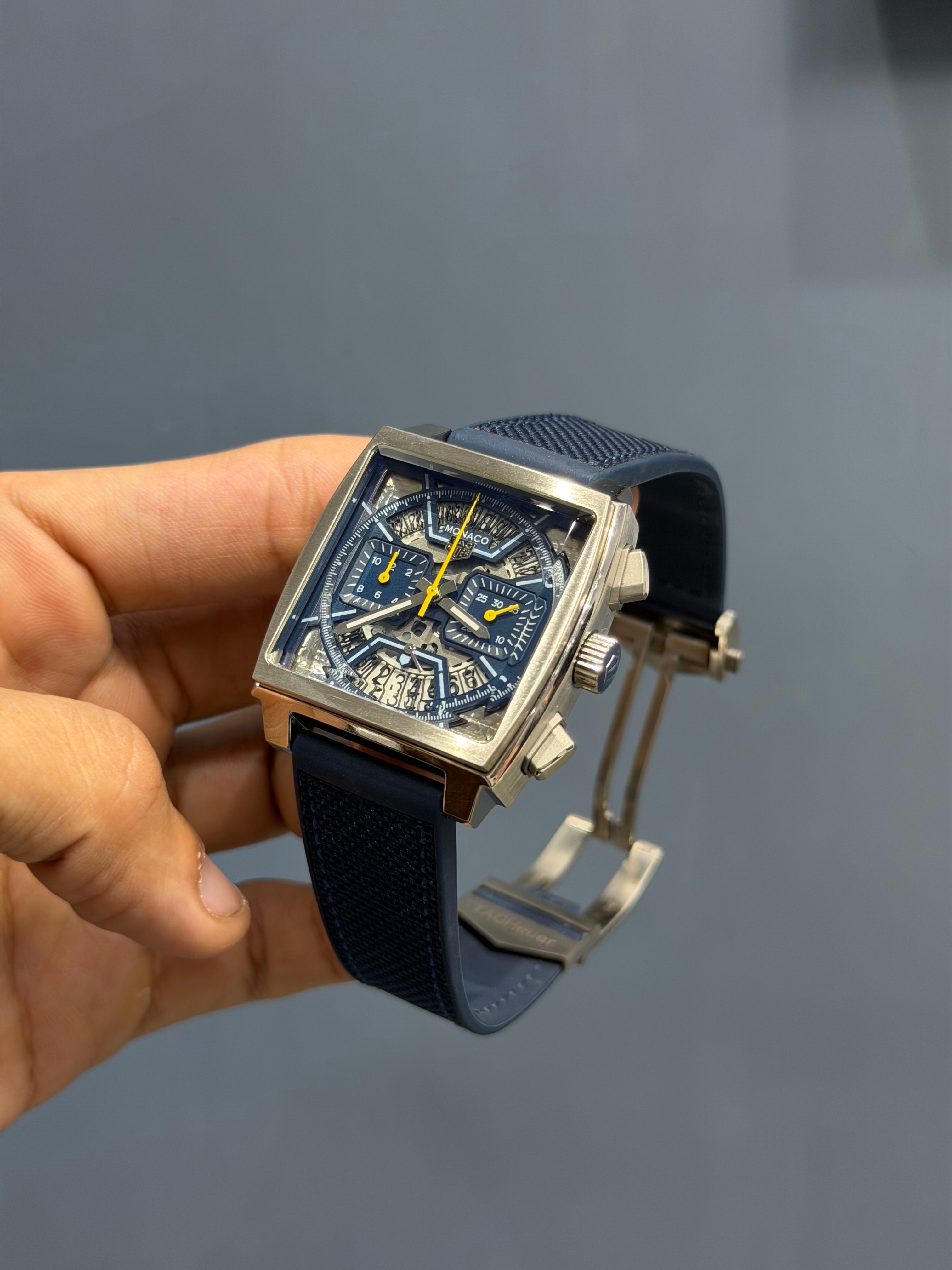 NEW COLLECTION CHRONOGRAPH SILVER CASE WITH BLUE DIAL & BLUE STRAP