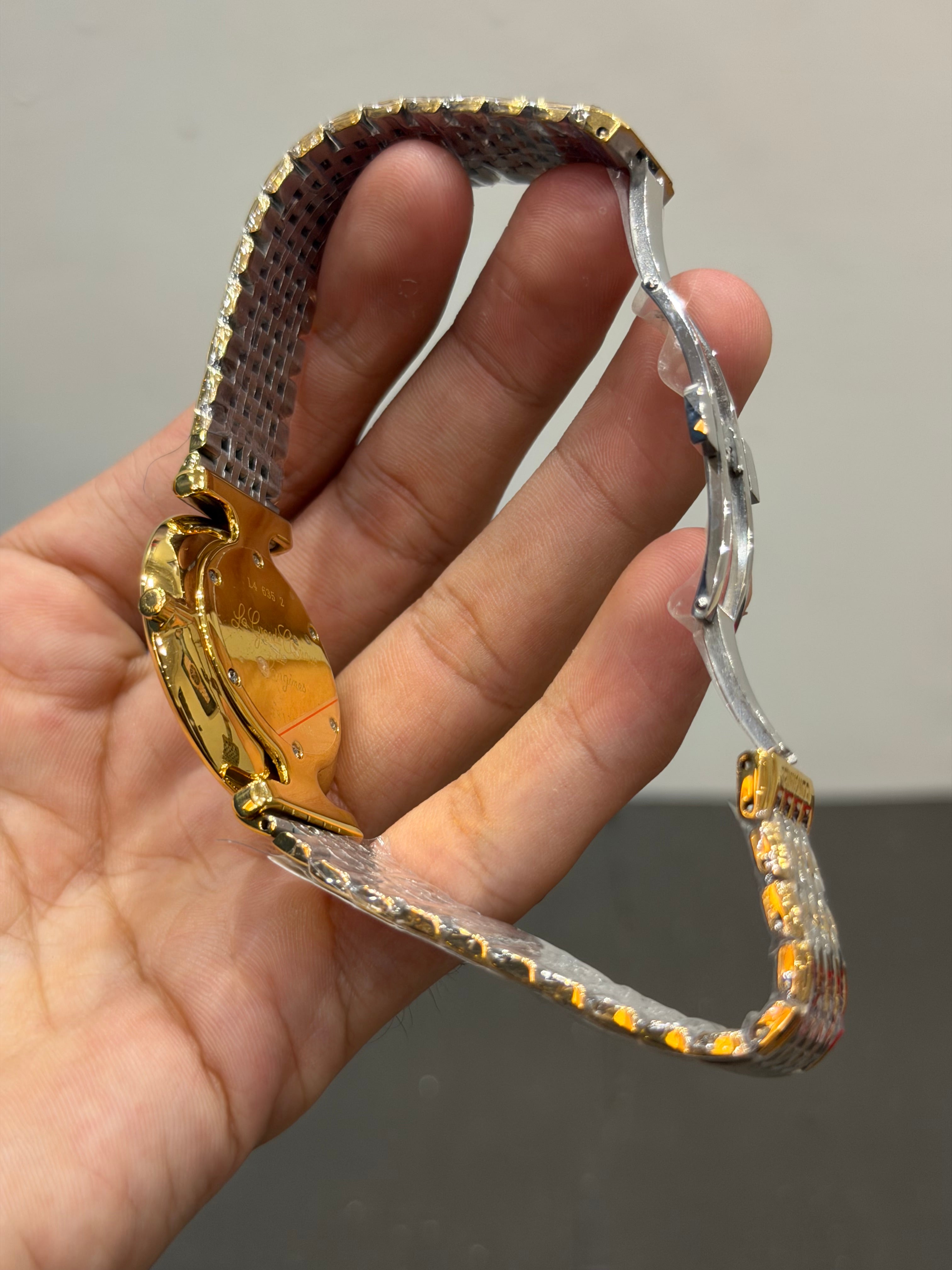 NEW COLLECTION TWO TONE YELLOW GOLD WITH WHITE DIAL CHAIN WATCH
