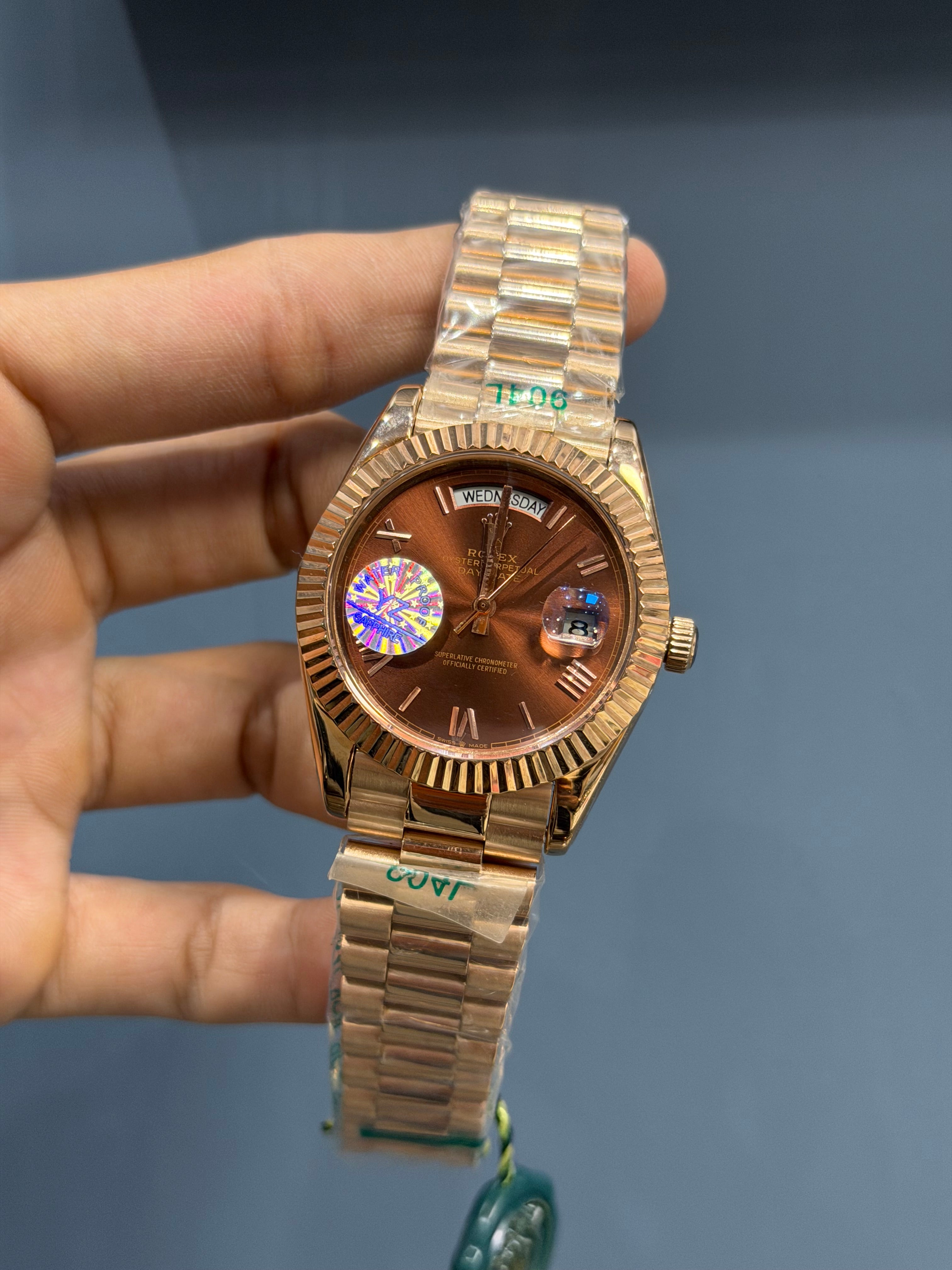 NEW COLLECTION 40MM ROSE GOLD WITH CHOCO DIAL ROMAN FIGURE YZ MADE