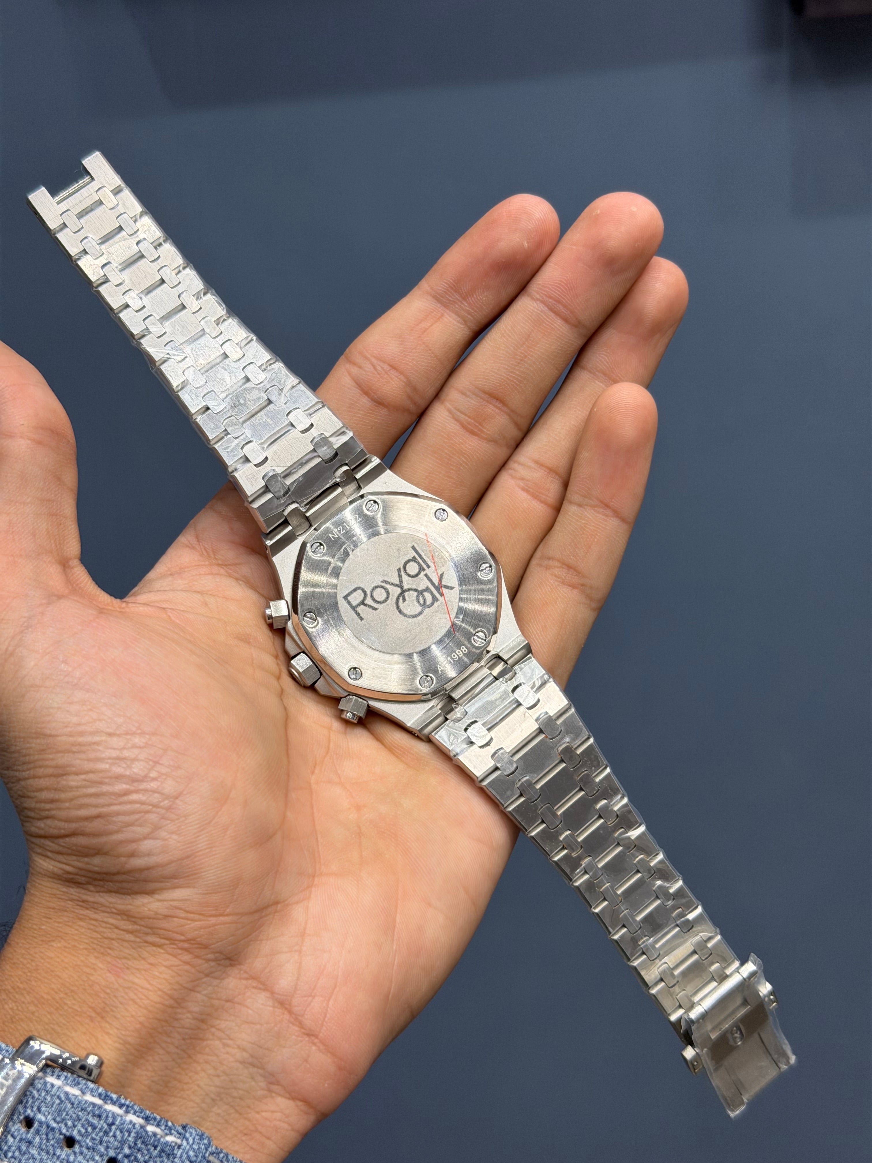 NEW COLLECTION CHRONOGRAPH SILVER WITH TIFFANY DIAL CHAIN WATCH