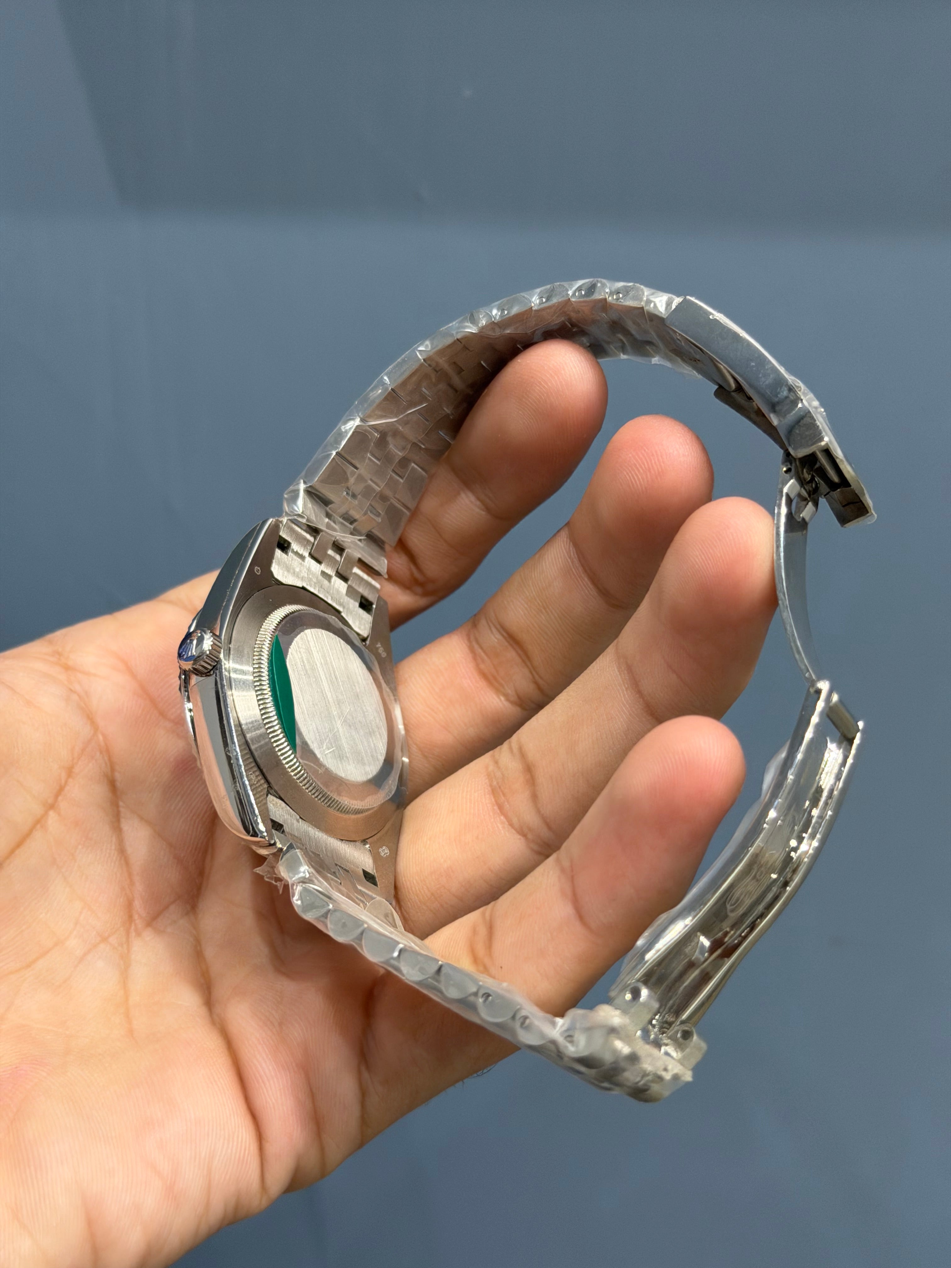 NEW COLLECTION 40 SILVER WITH GREEN DIAL AUTOMATIC WATCH YZ MADE