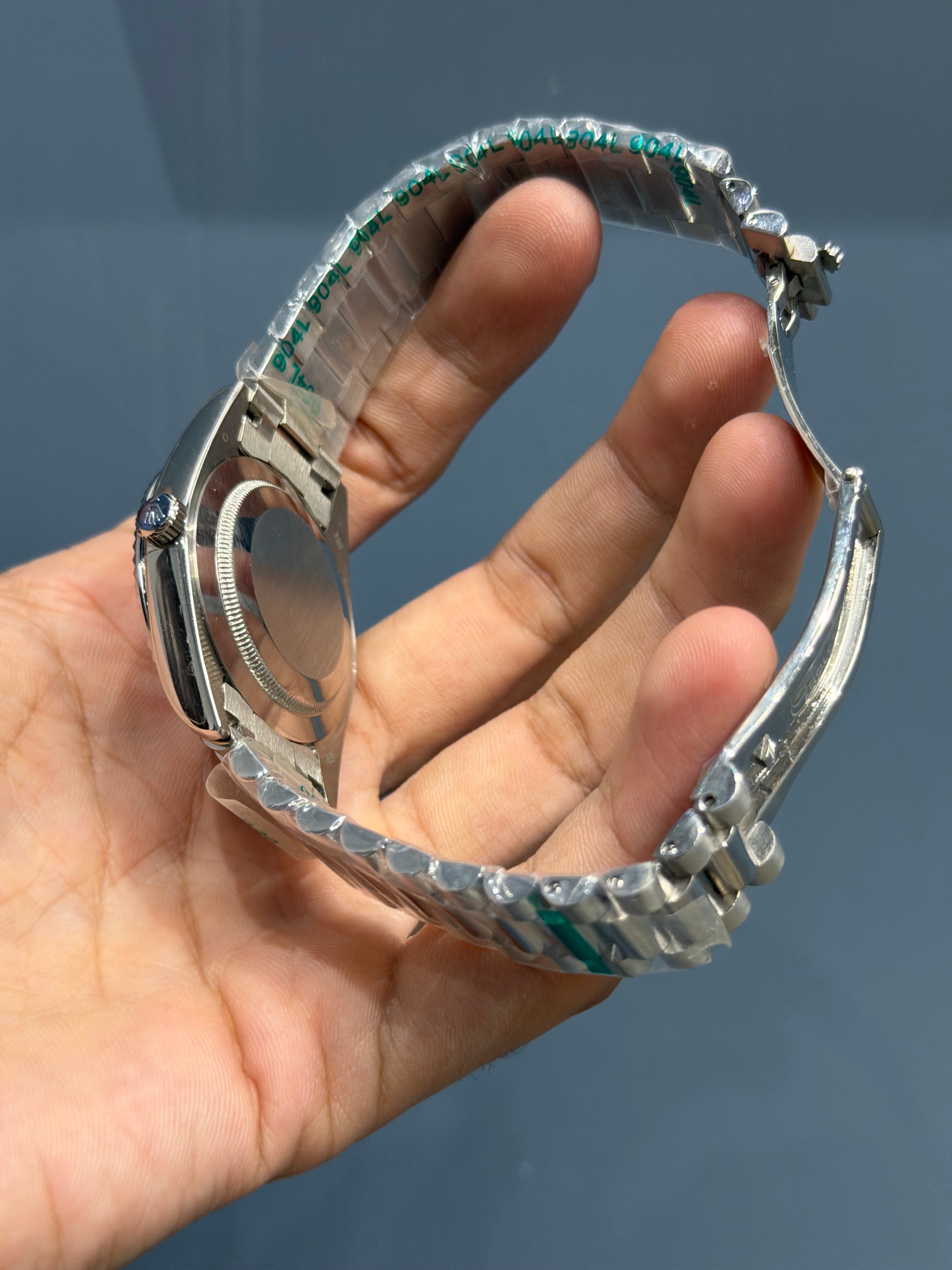 NEW COLLECTION 40MM SILVER WITH SKY BLUE DIAL ROMAN FIGURE FLUTED BEZEL YZ FACTORY