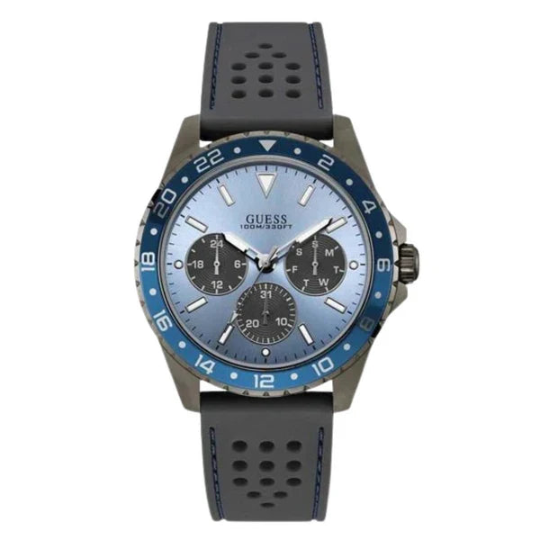 Guess Men’s Quartz Silicone Strap Blue Dial 44mm Watch W1108G6