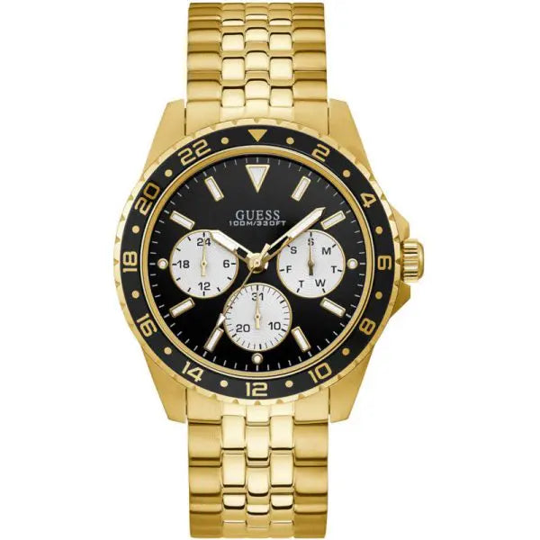 Guess Men’s Quartz Stainless Steel Black Dial 44mm Watch W1107G4