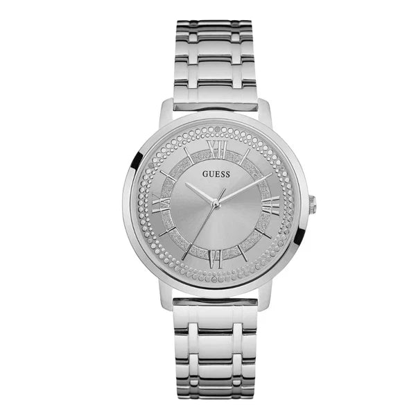 Guess Women’s Quartz Silver Stainless Steel Silver Dial 40mm Watch W0933L1