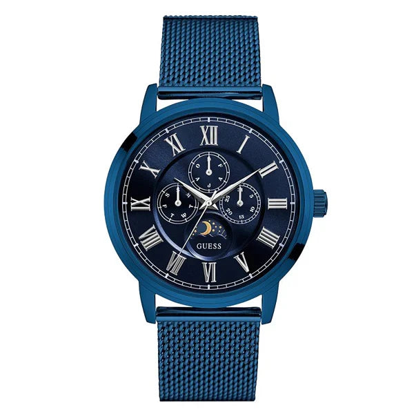 Guess Men’s Quartz Blue Stainless Steel Blue Dial 44mm Watch W0871G3