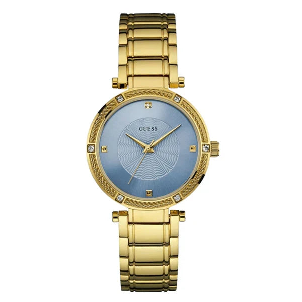 Guess Women’s Quartz Gold Stainless Steel Blue Dial 36mm Watch W0695L2